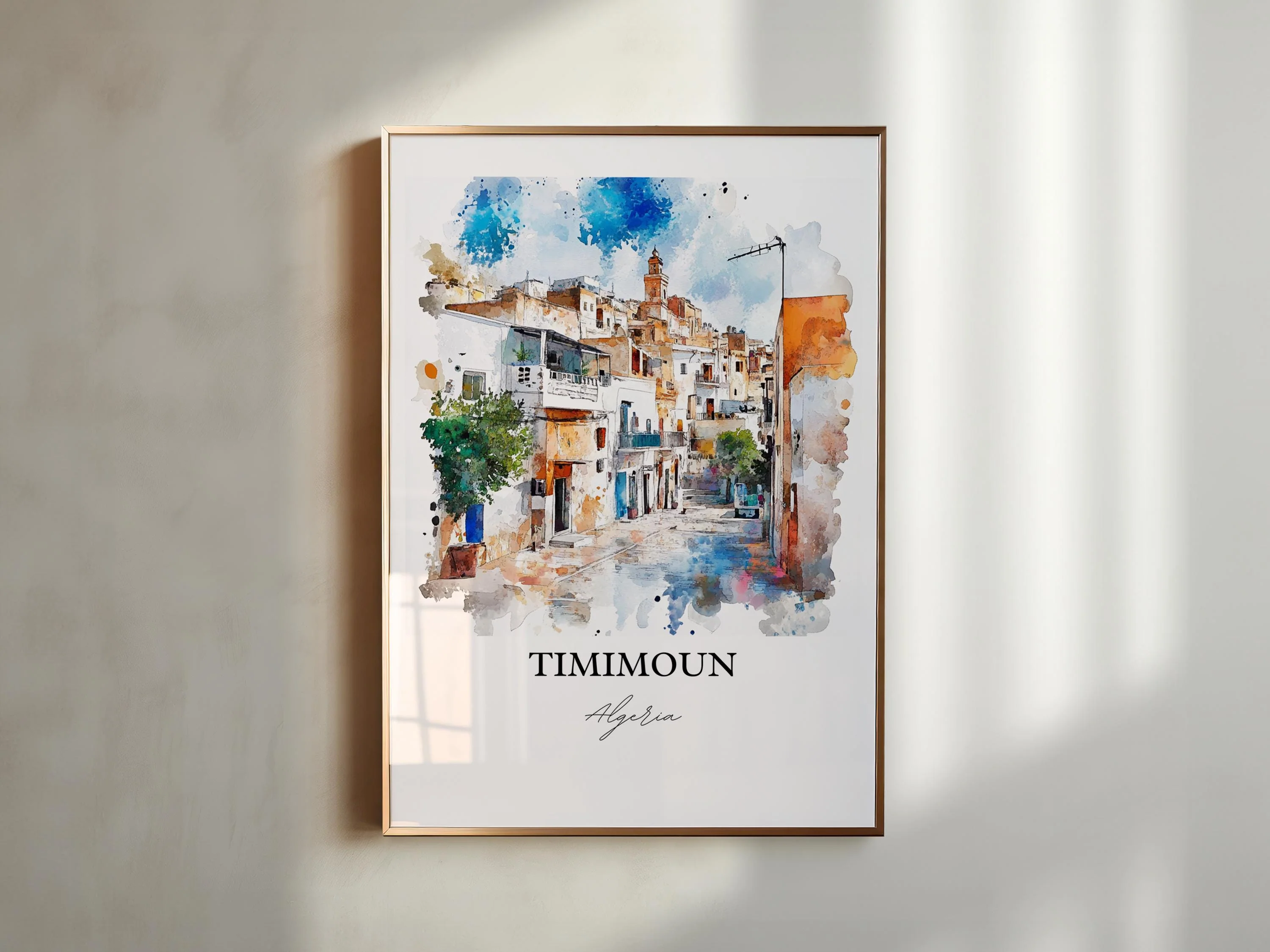 Timimoun, Algeria – Watercolor Art Print - Image 4
