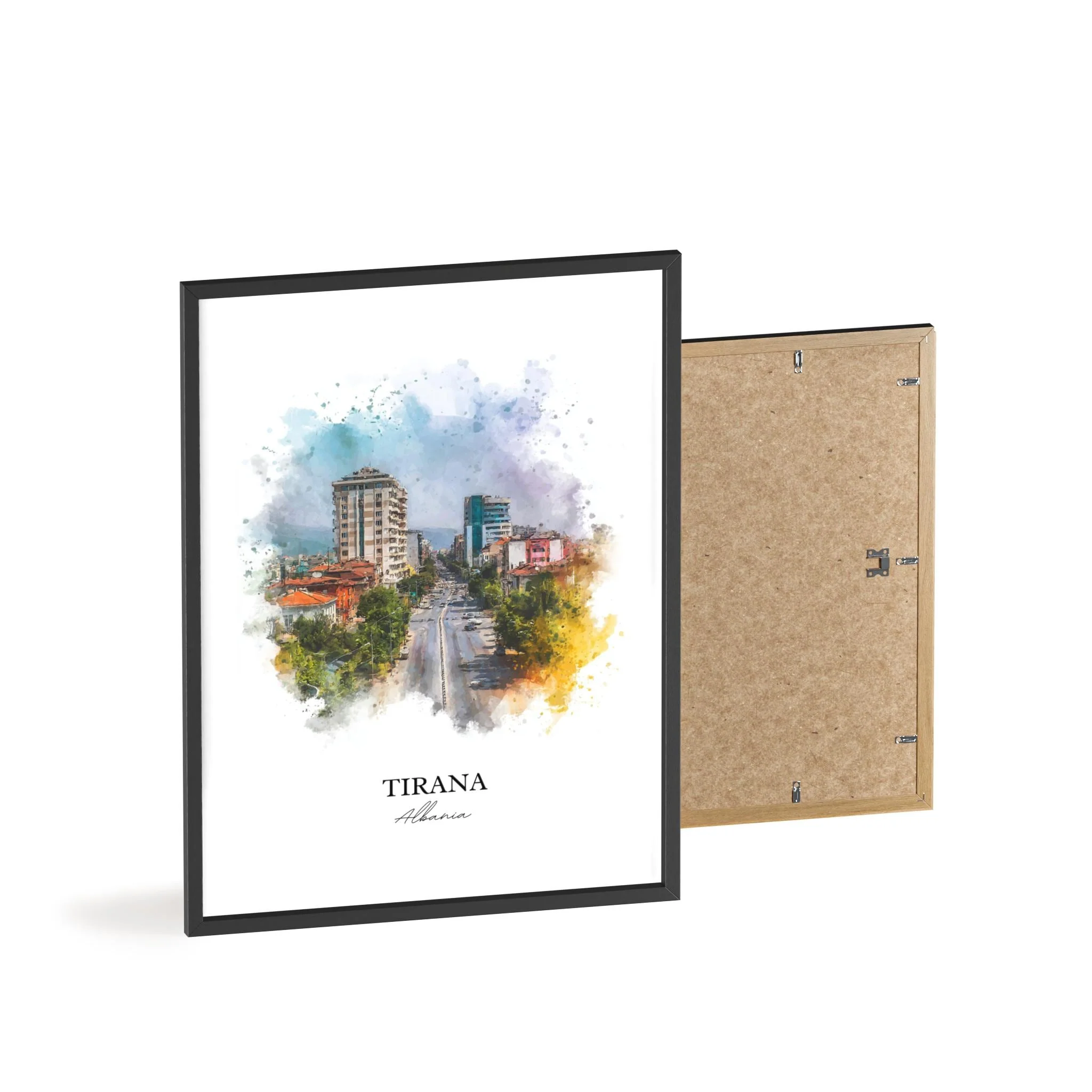 Tirana, Albania – Watercolor Art Print - Image 10