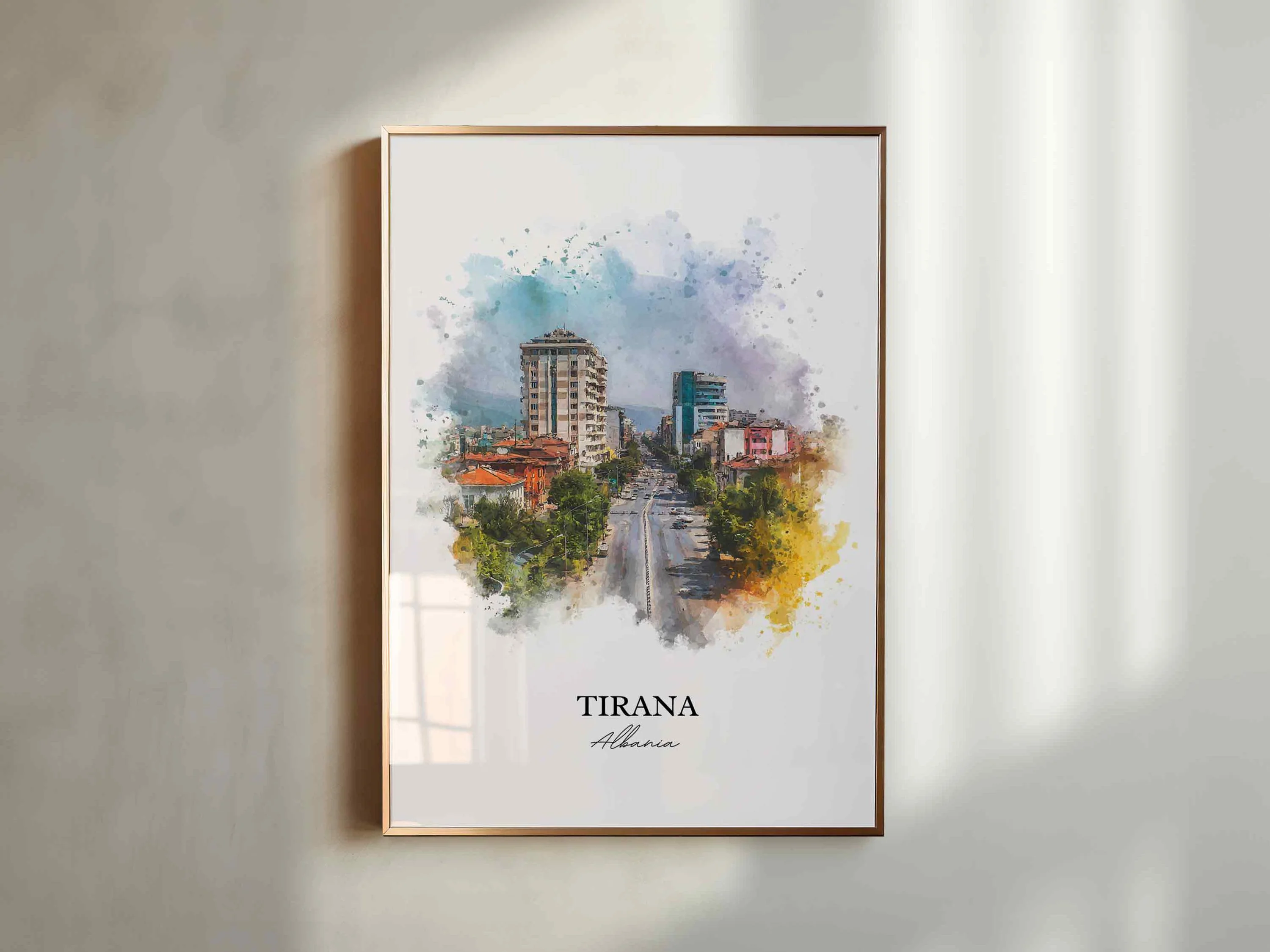 Tirana, Albania – Watercolor Art Print - Image 5