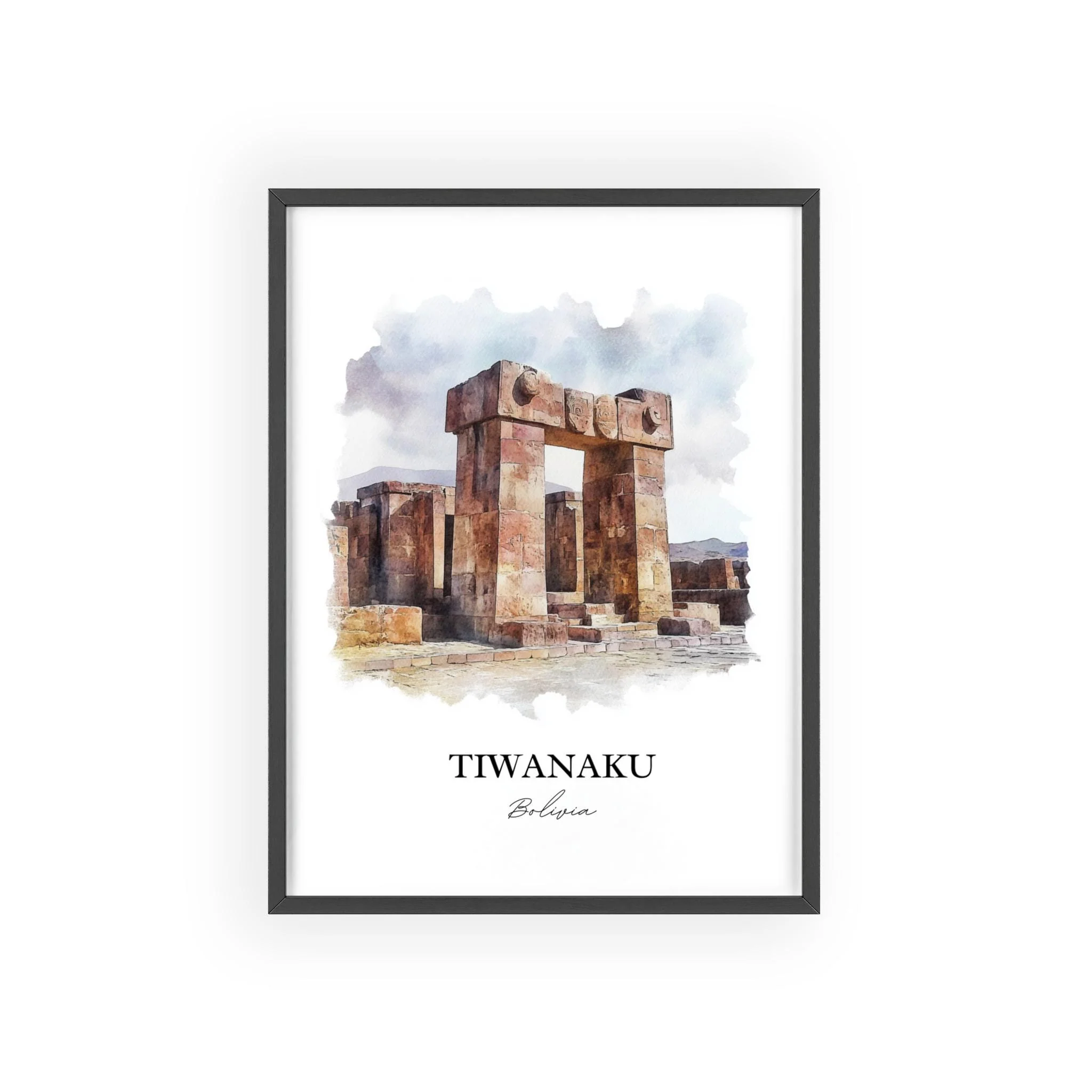 Tiwanaku, Bolivia – Watercolor Art Print - Image 7