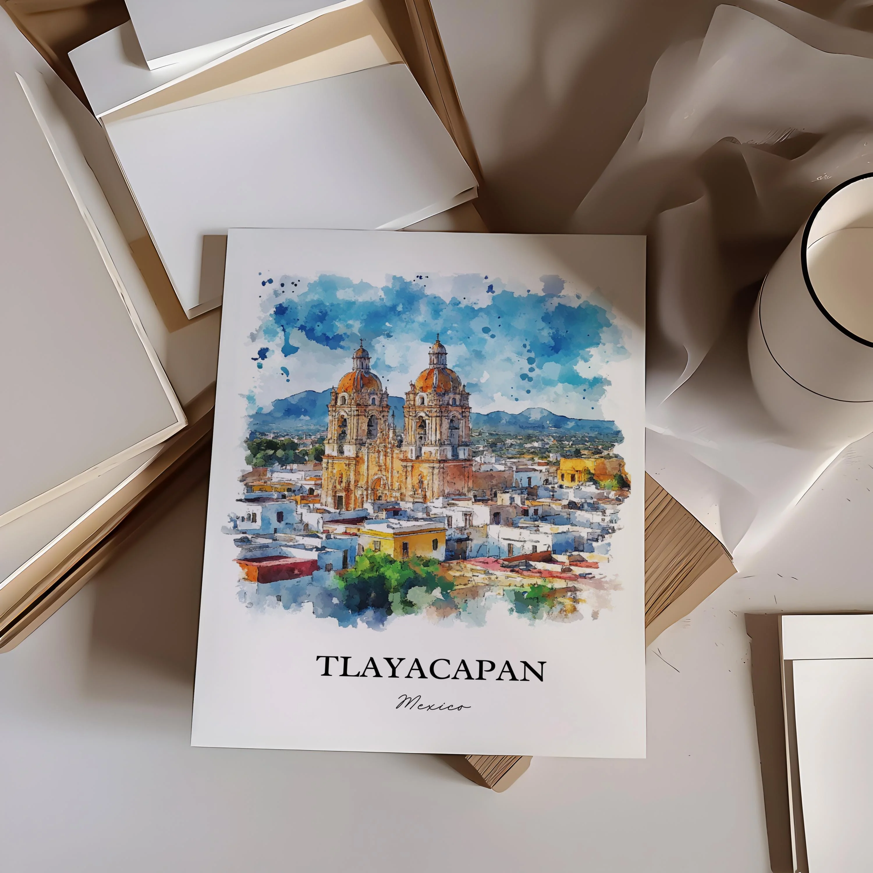 Tlayacapan, Mexico – Watercolor Art Print - Image 3
