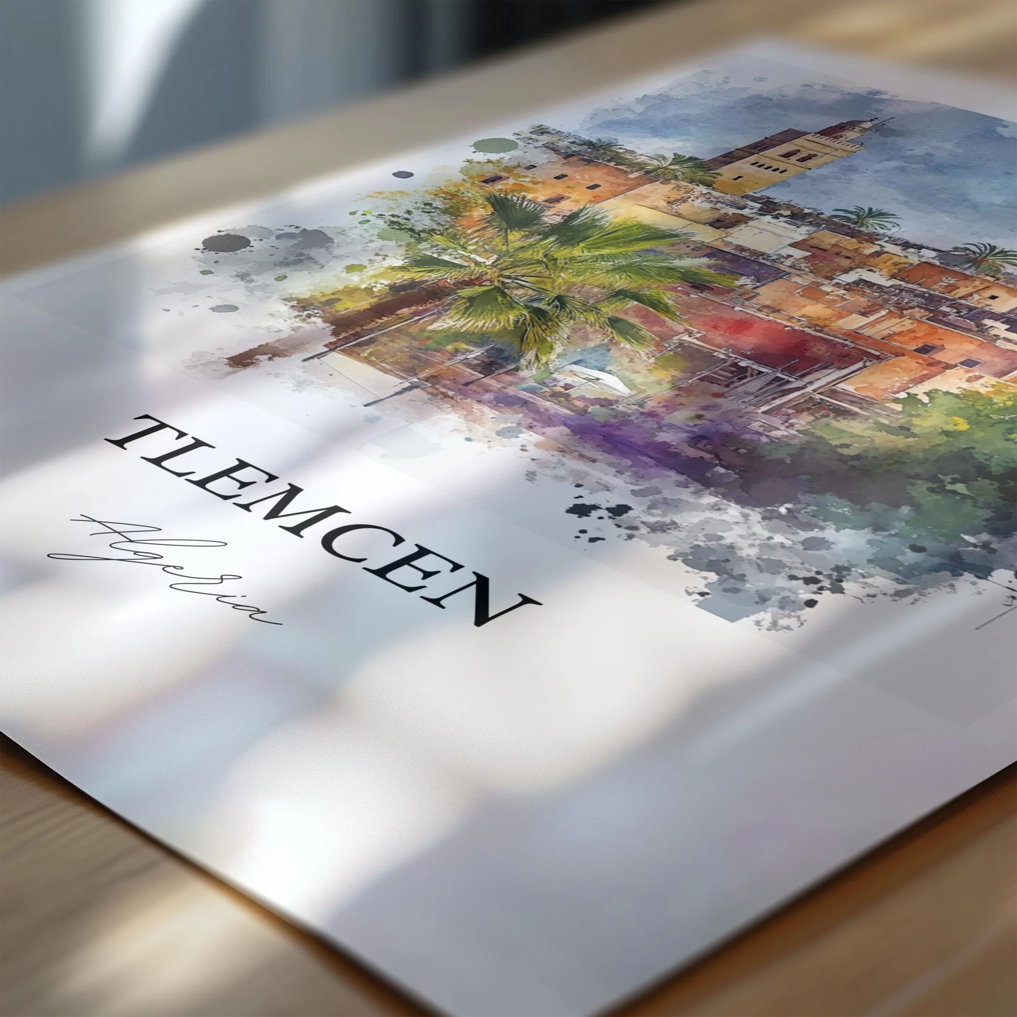 Tlemcen, Algeria – Watercolor Art Print - Image 2