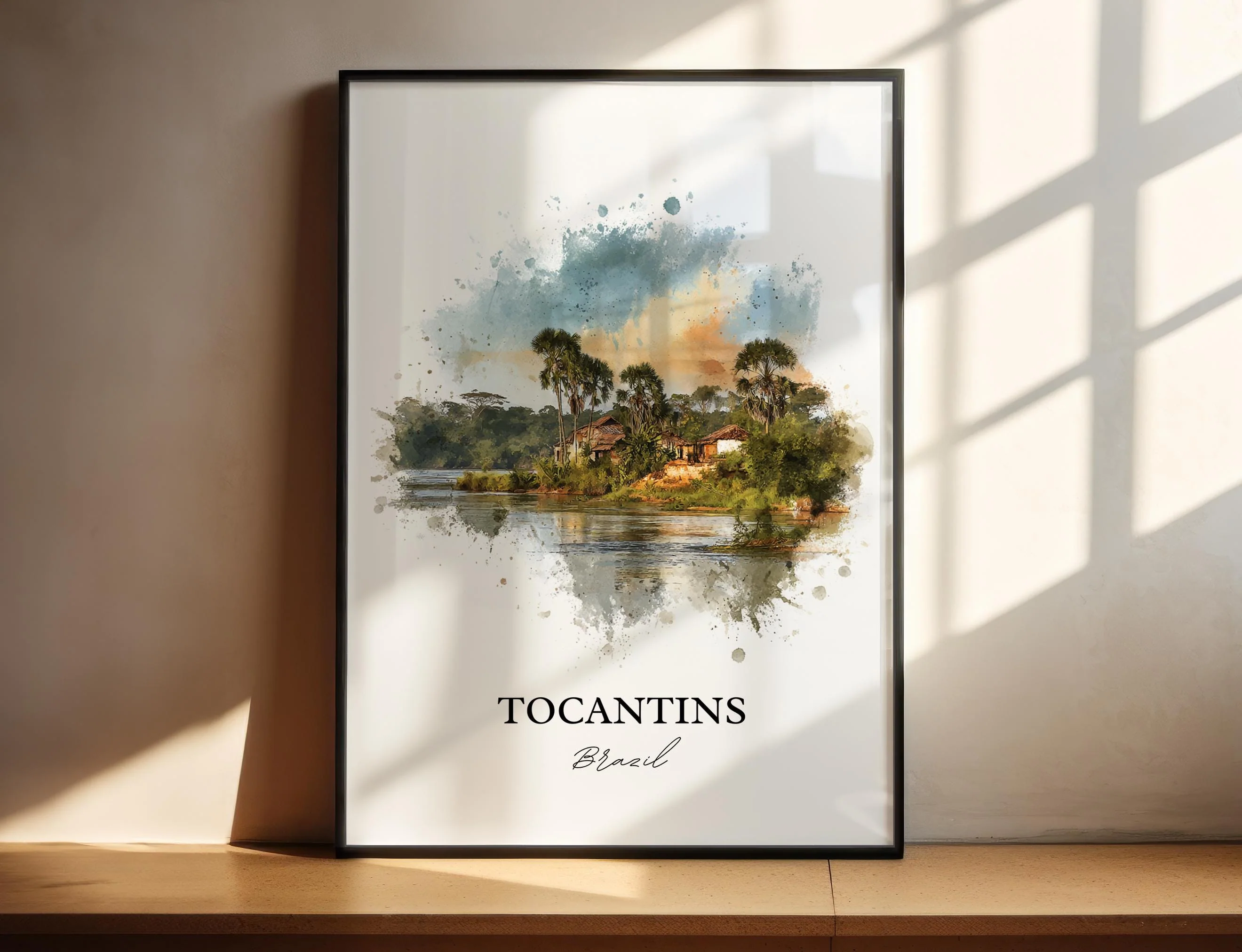 Tocantins, Brazil – Watercolor Art Print