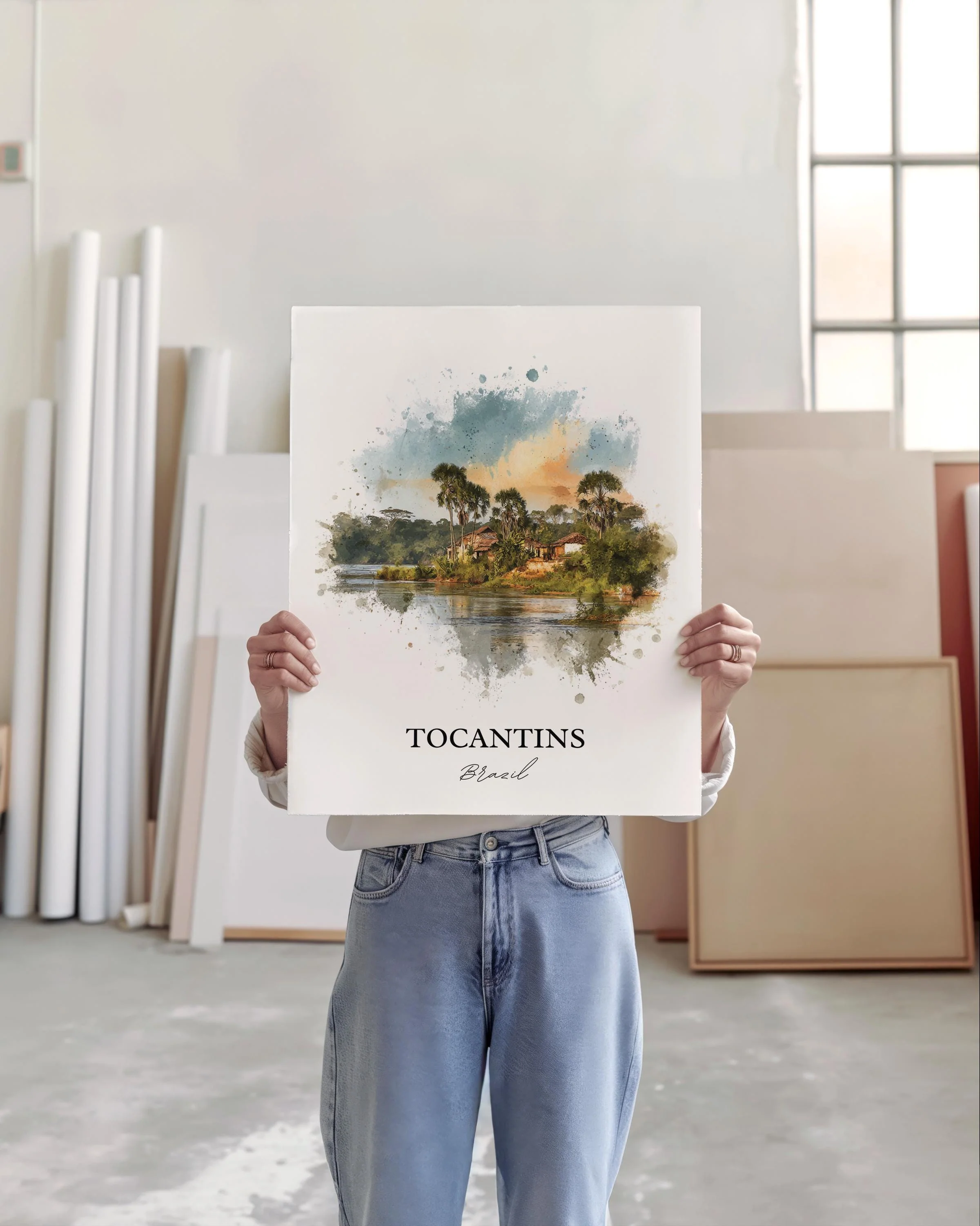 Tocantins, Brazil – Watercolor Art Print - Image 3