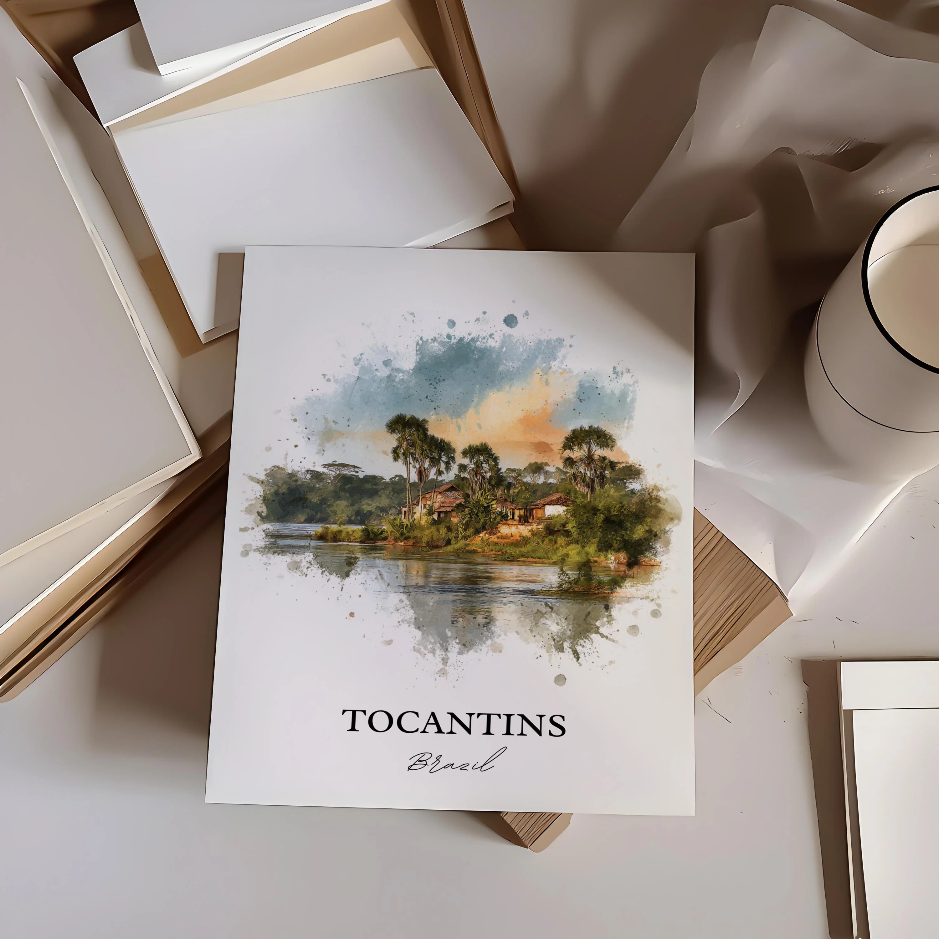 Tocantins, Brazil – Watercolor Art Print - Image 4