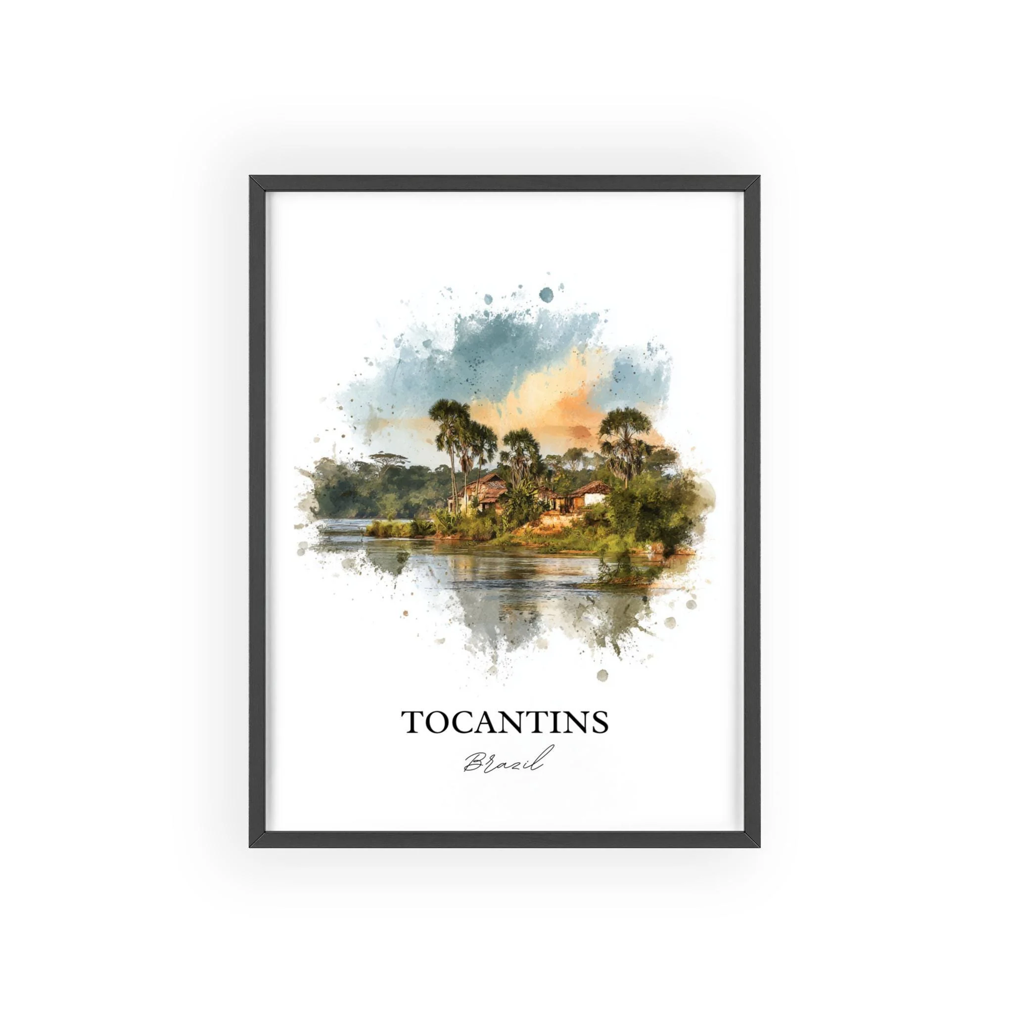 Tocantins, Brazil – Watercolor Art Print - Image 7