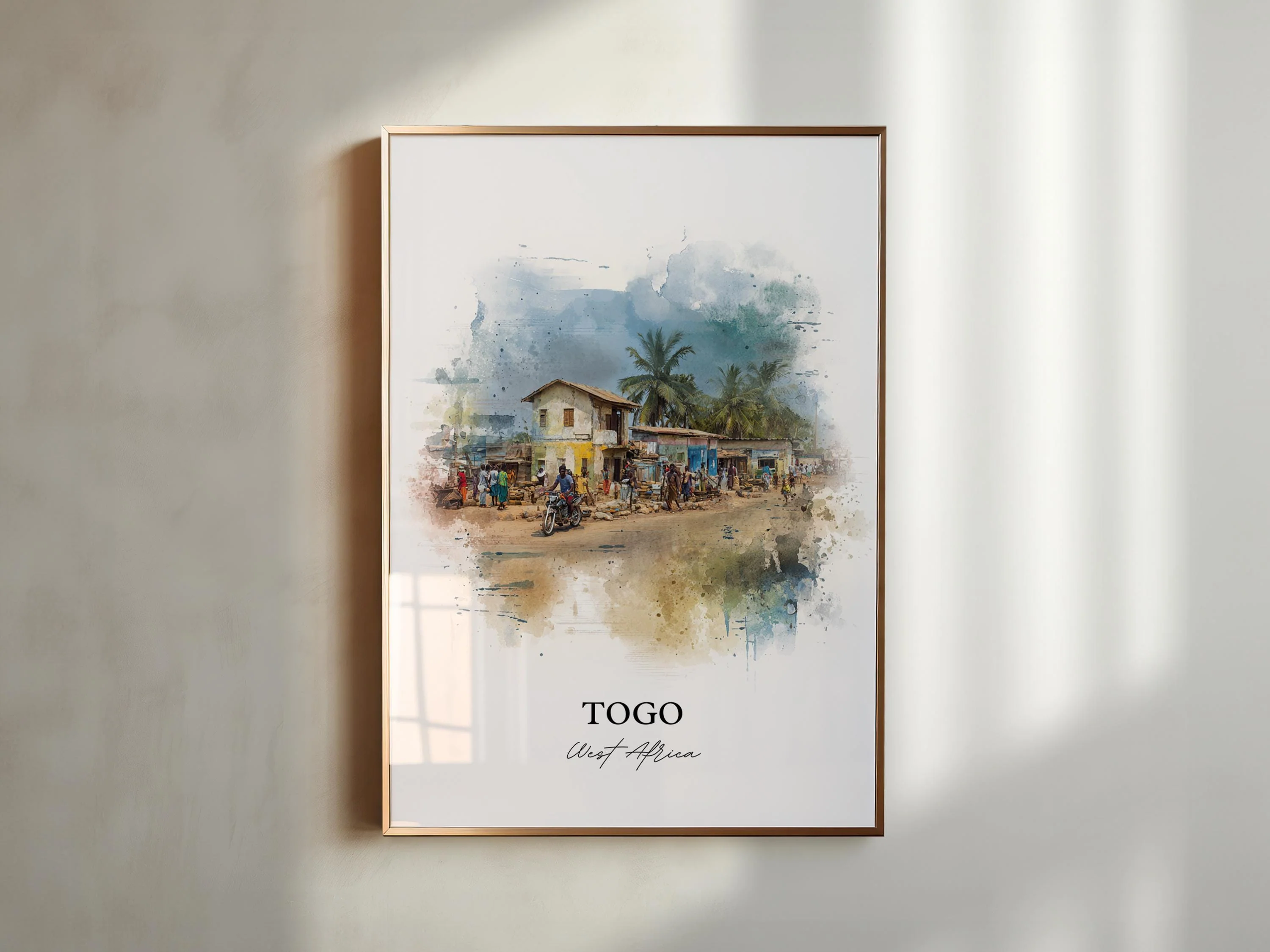 Togo, West Africa – Watercolor Art Print - Image 3