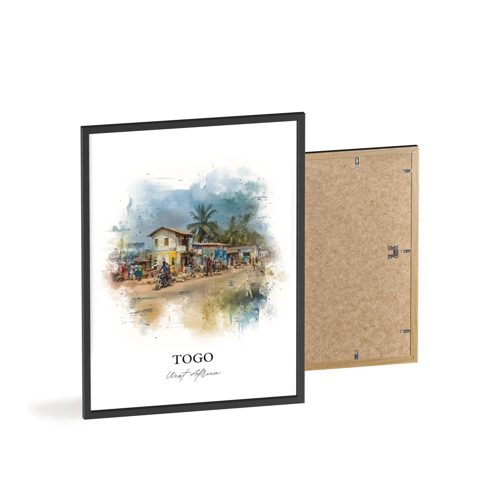 Togo, West Africa – Watercolor Art Print - Image 8
