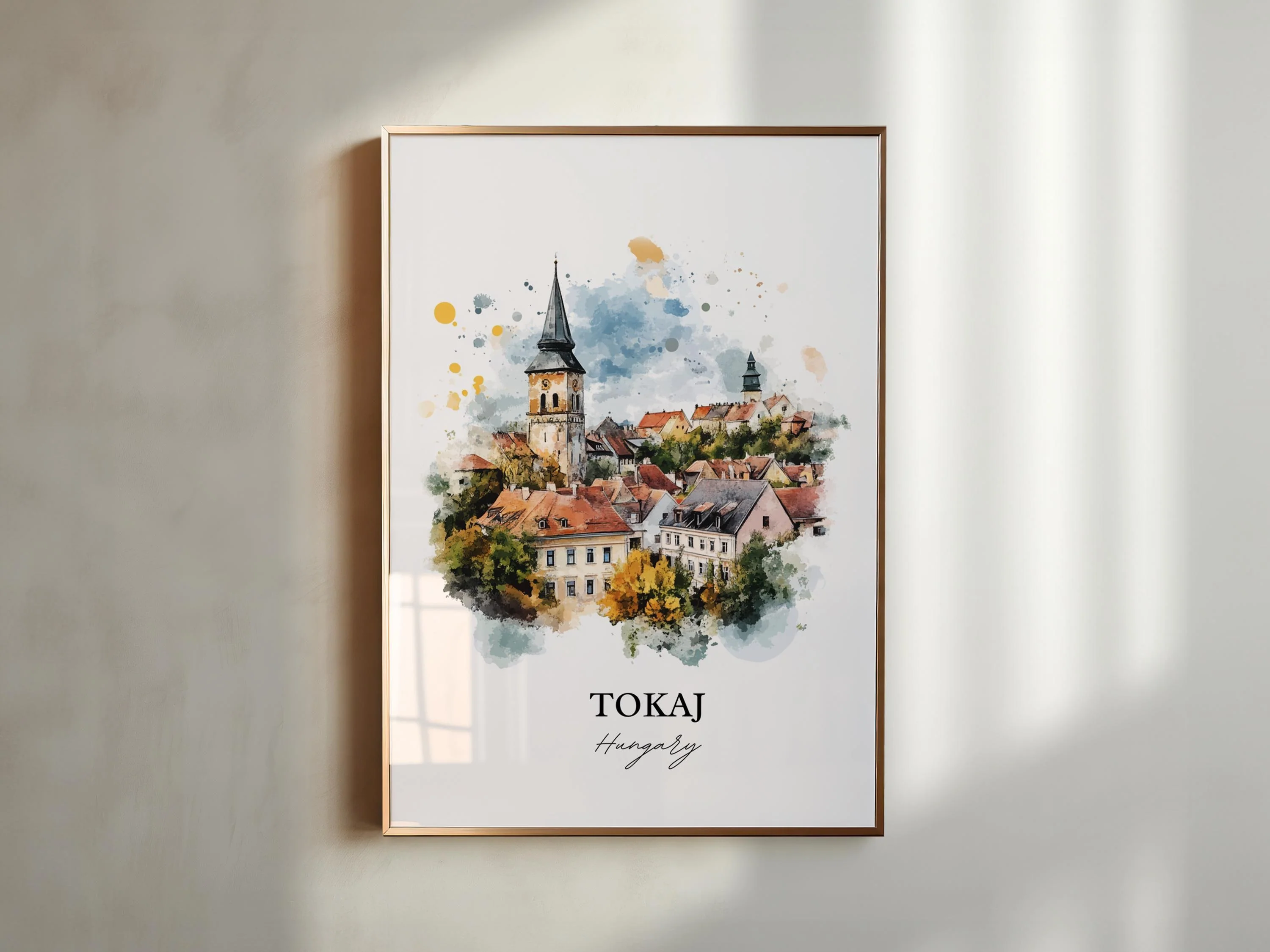 Tokaj, Hungary – Watercolor Art Print - Image 4