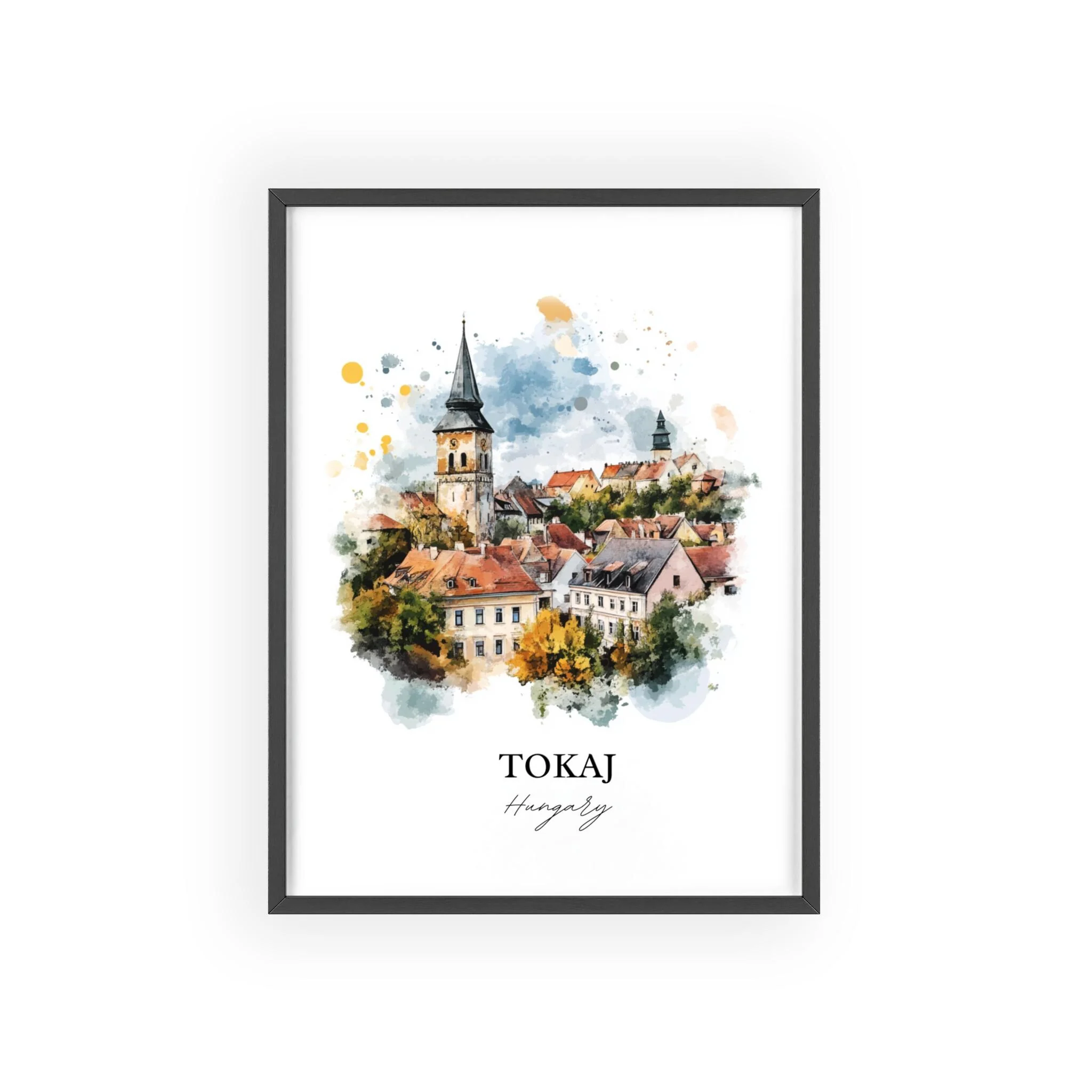 Tokaj, Hungary – Watercolor Art Print - Image 7
