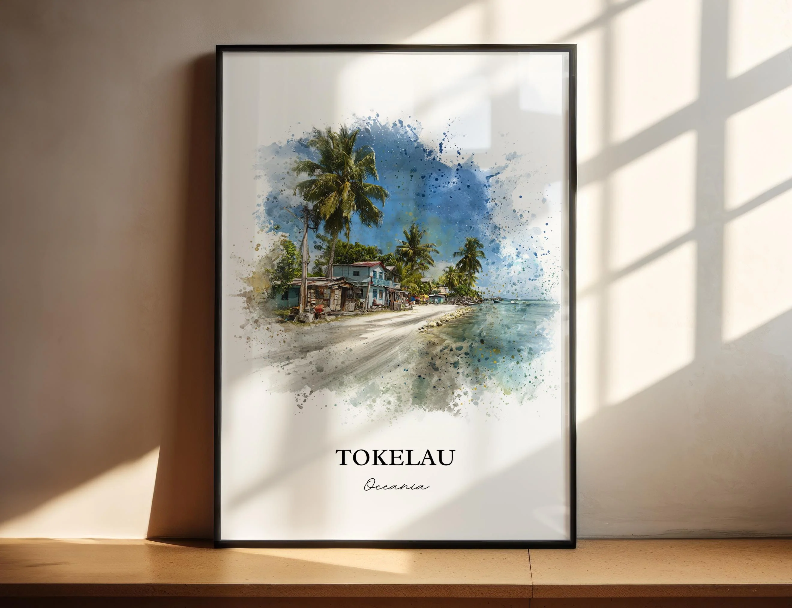 Tokelau, Tokelau – Watercolor Art Print