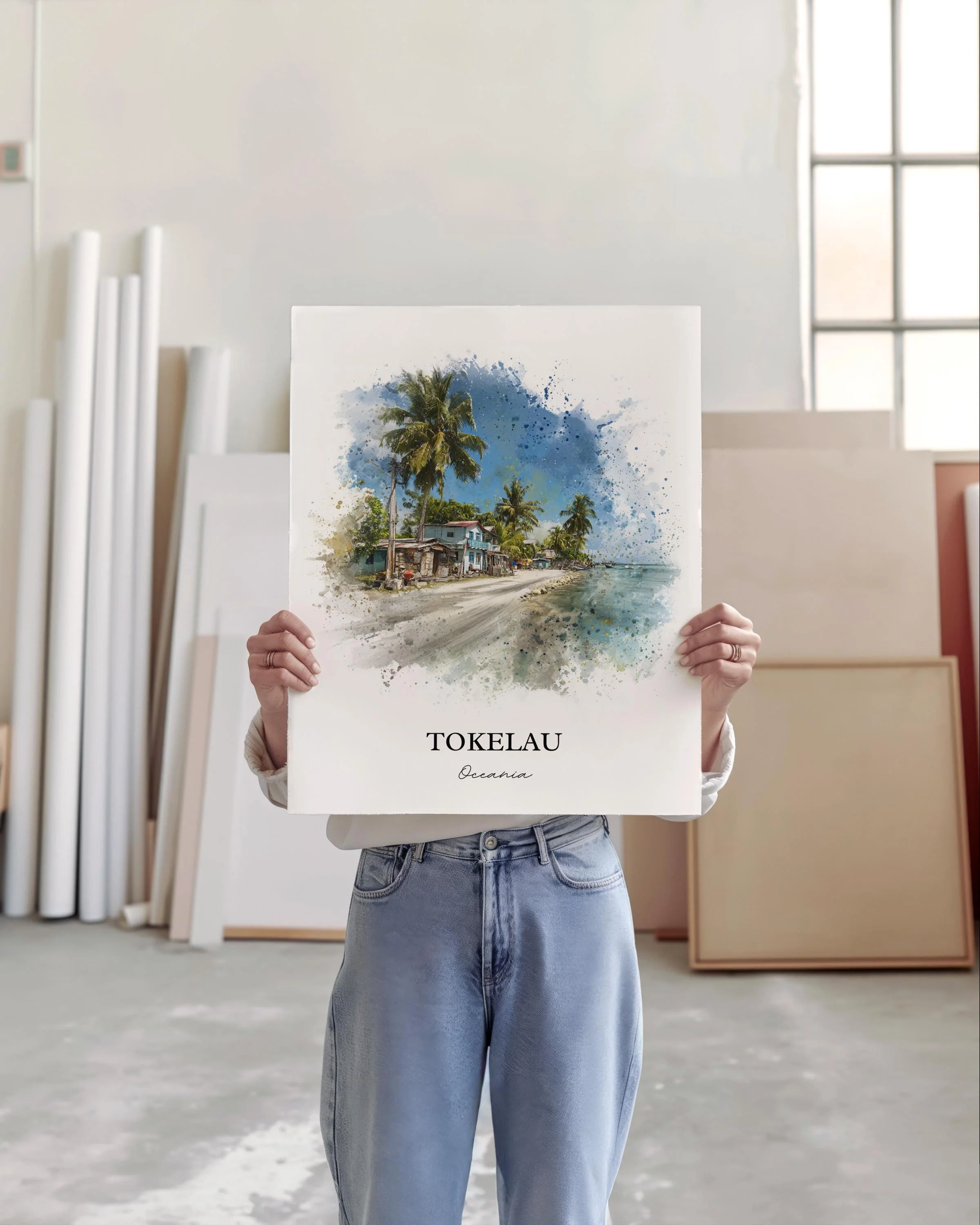 Tokelau, Tokelau – Watercolor Art Print - Image 4