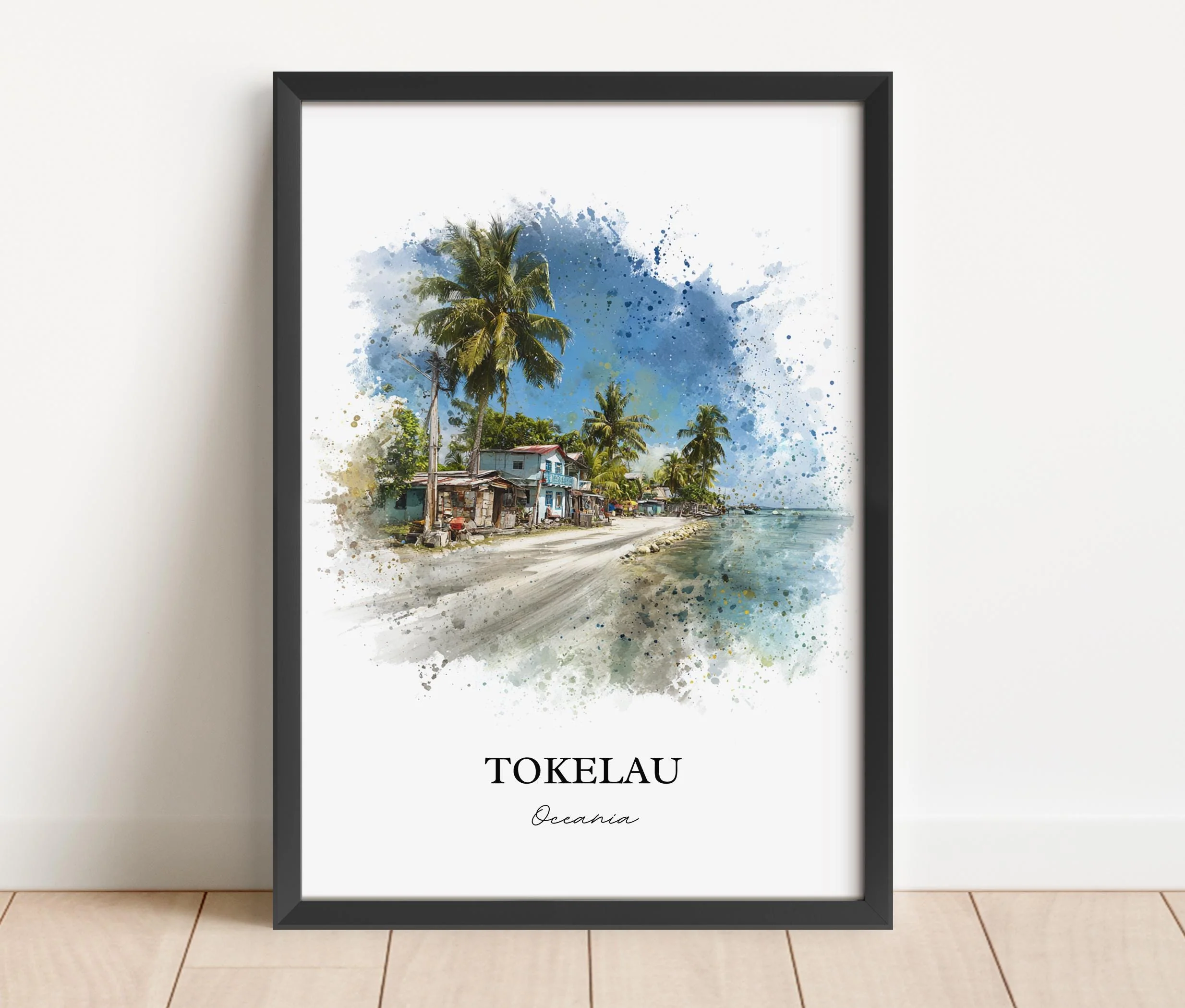 Tokelau, Tokelau – Watercolor Art Print - Image 6