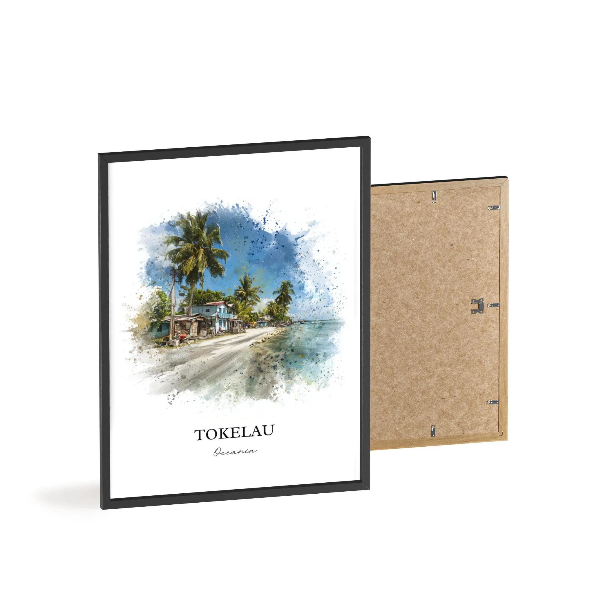 Tokelau, Tokelau – Watercolor Art Print - Image 8