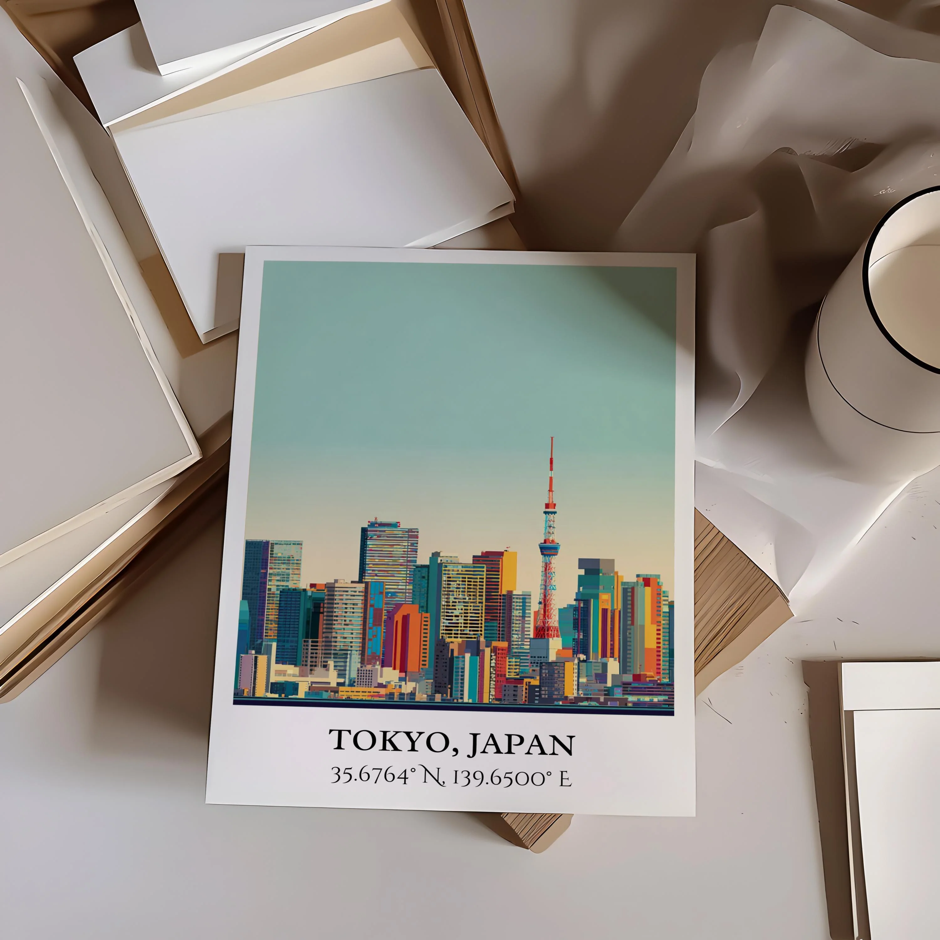 Tokyo, Japan – Watercolor Art Print - Image 3