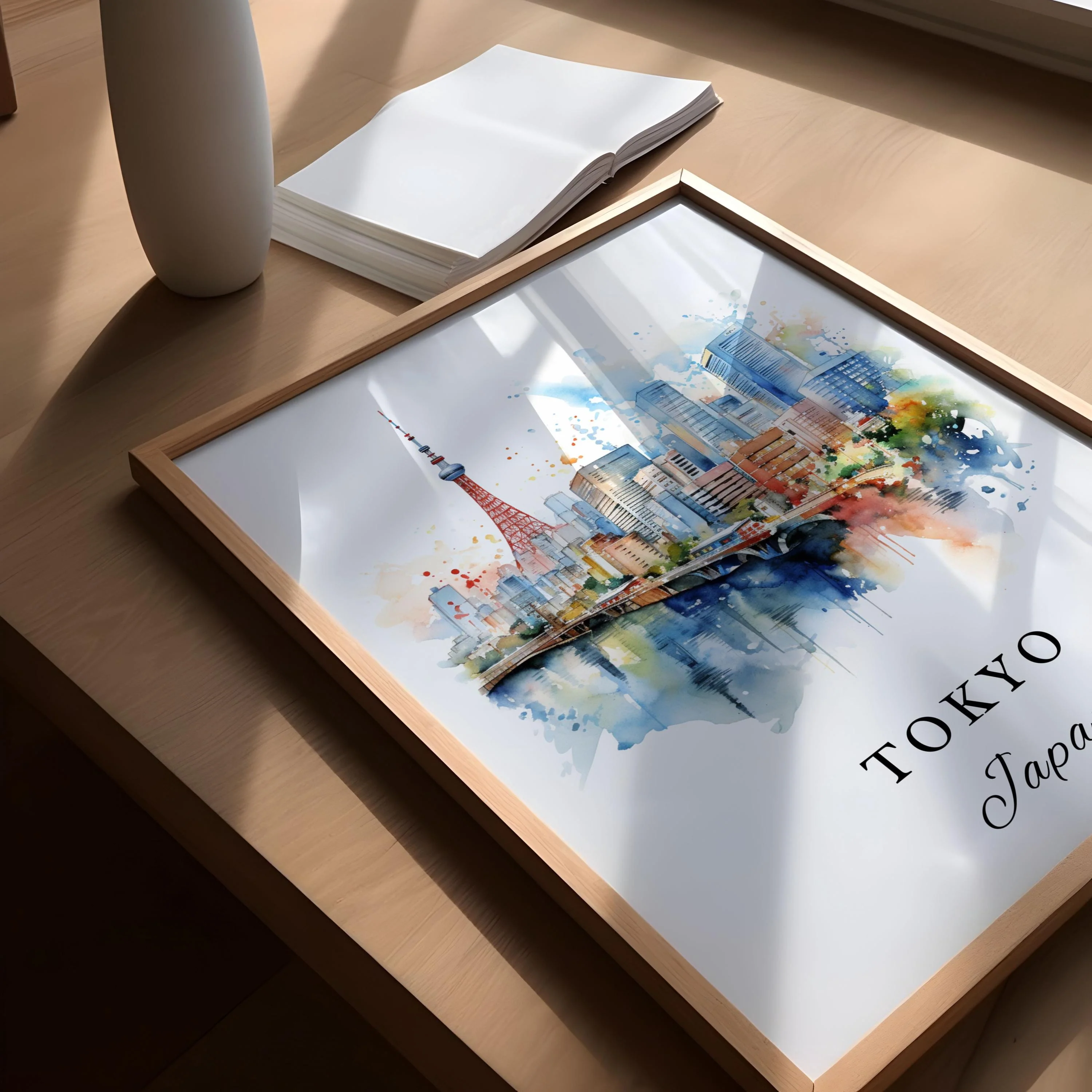 Tokyo, Japan – Watercolor Art Print - Image 3