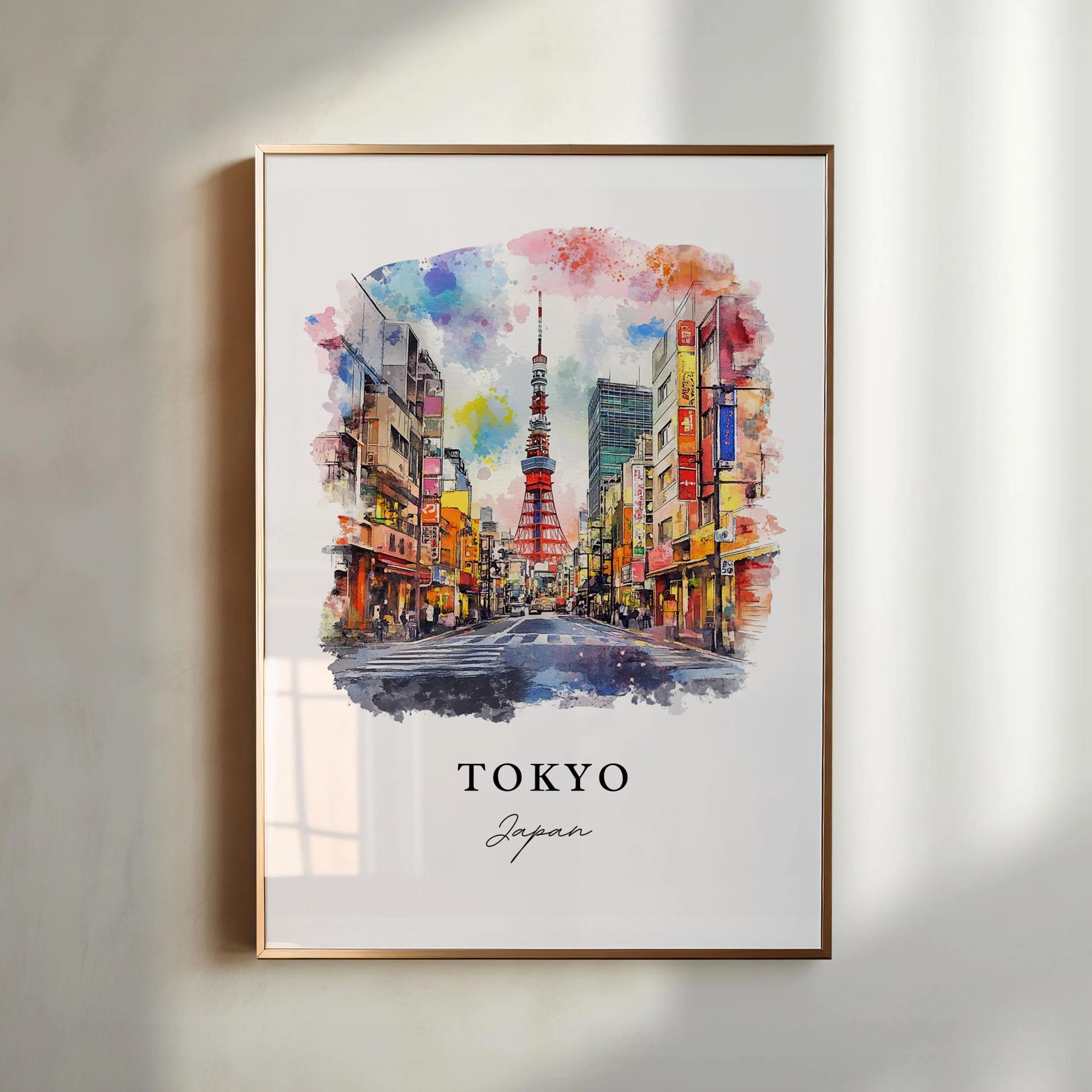 Tokyo, Japan – Watercolor Art Print