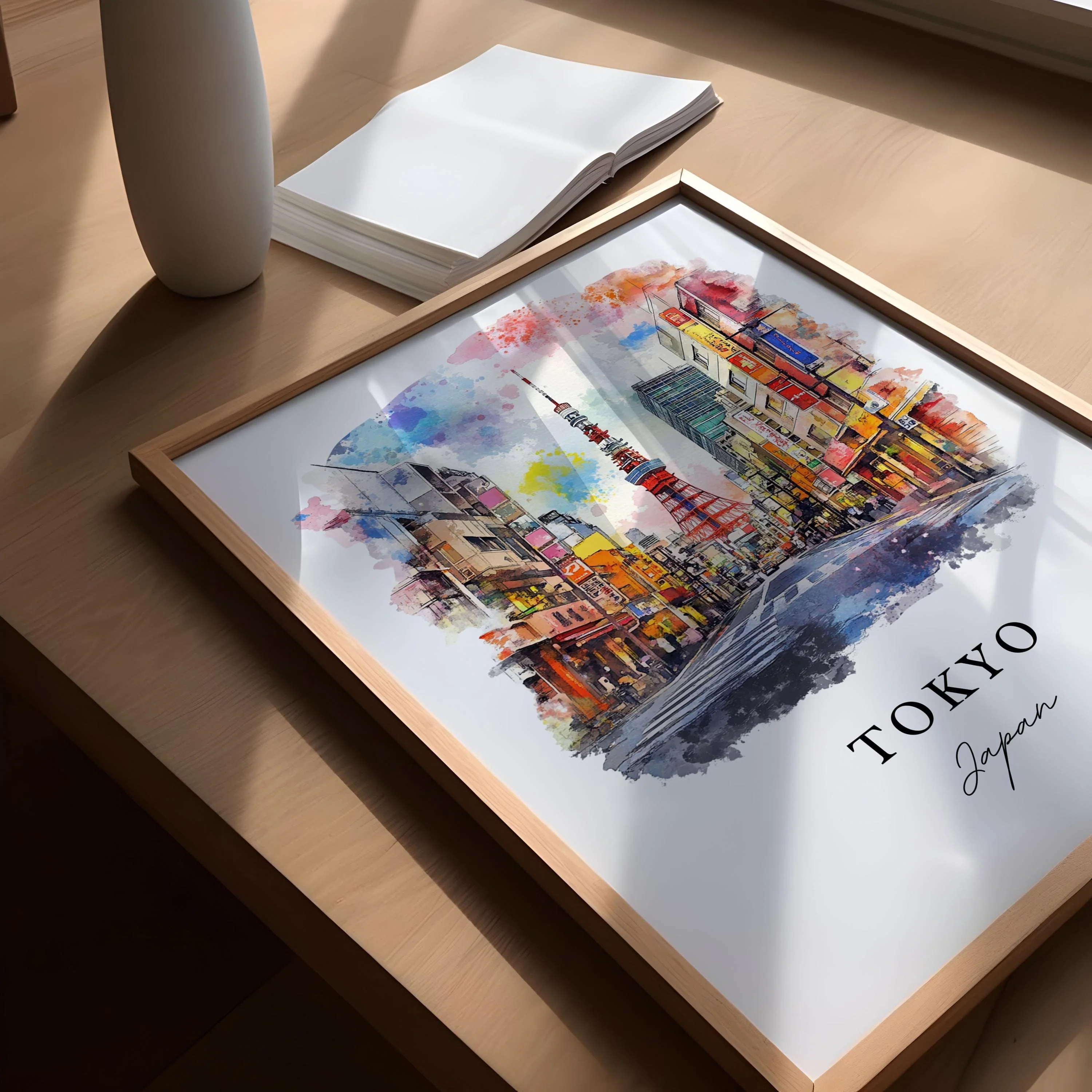 Tokyo, Japan – Watercolor Art Print - Image 3