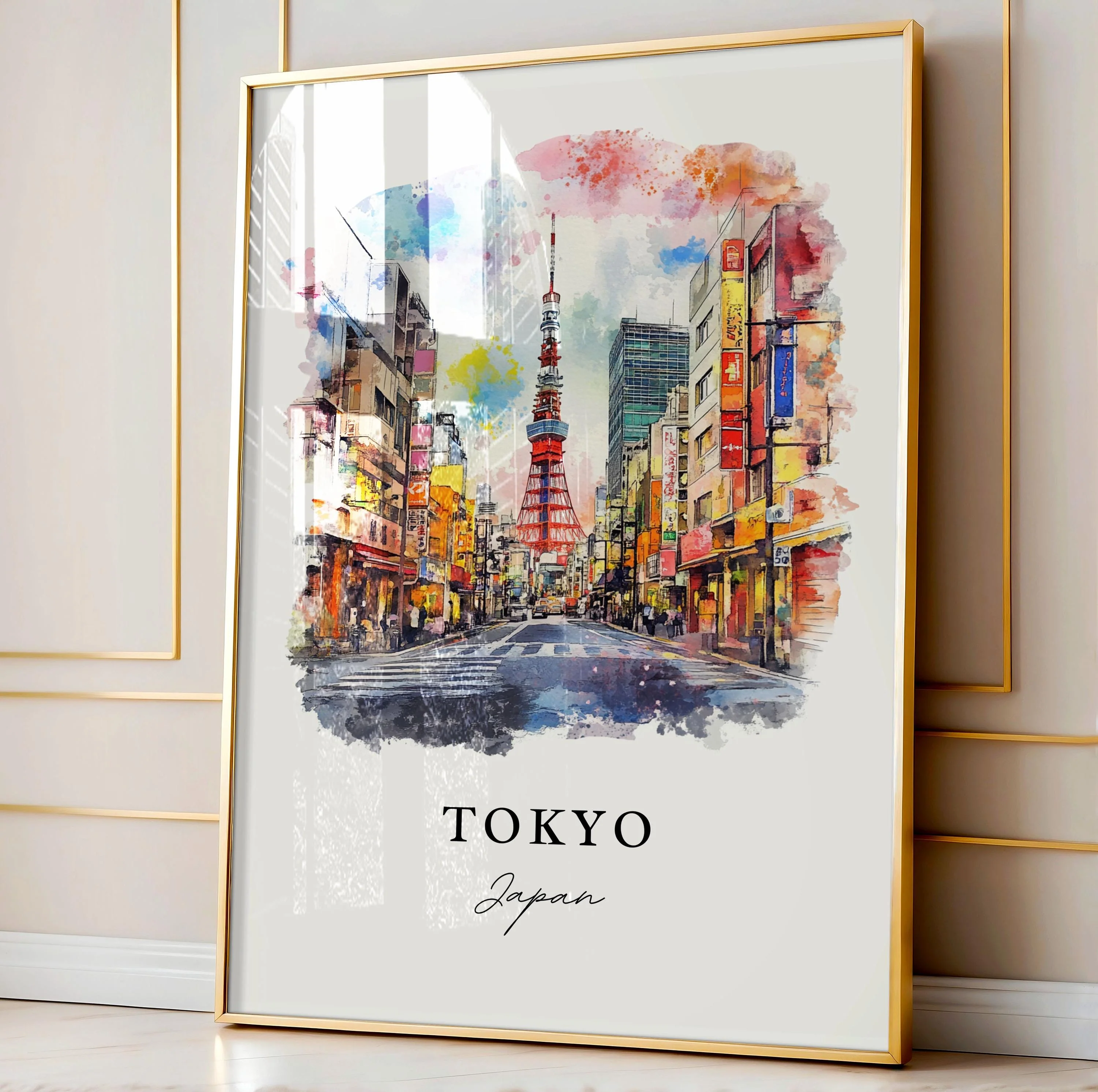 Tokyo, Japan – Watercolor Art Print - Image 4