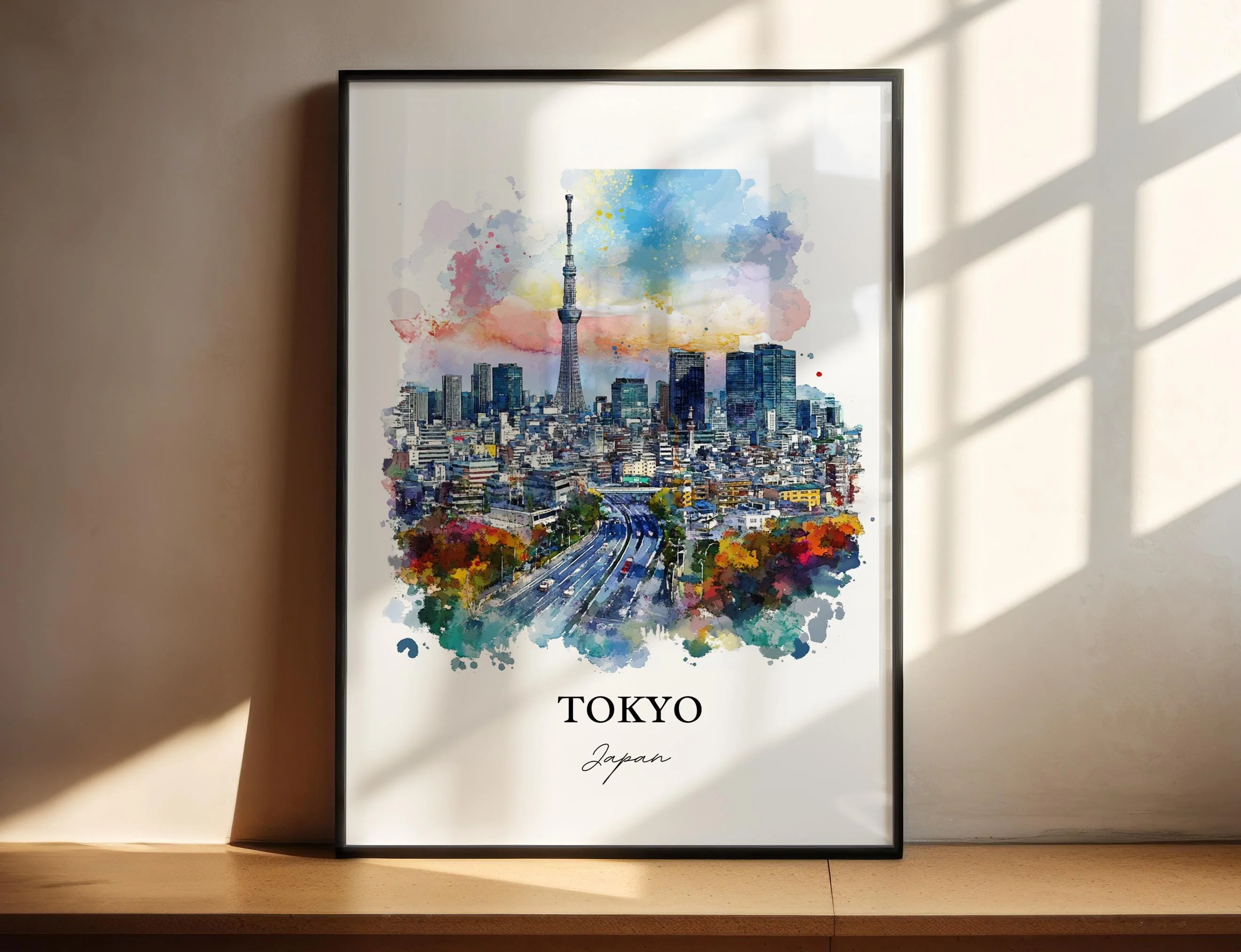 Tokyo, Japan – Watercolor Art Print