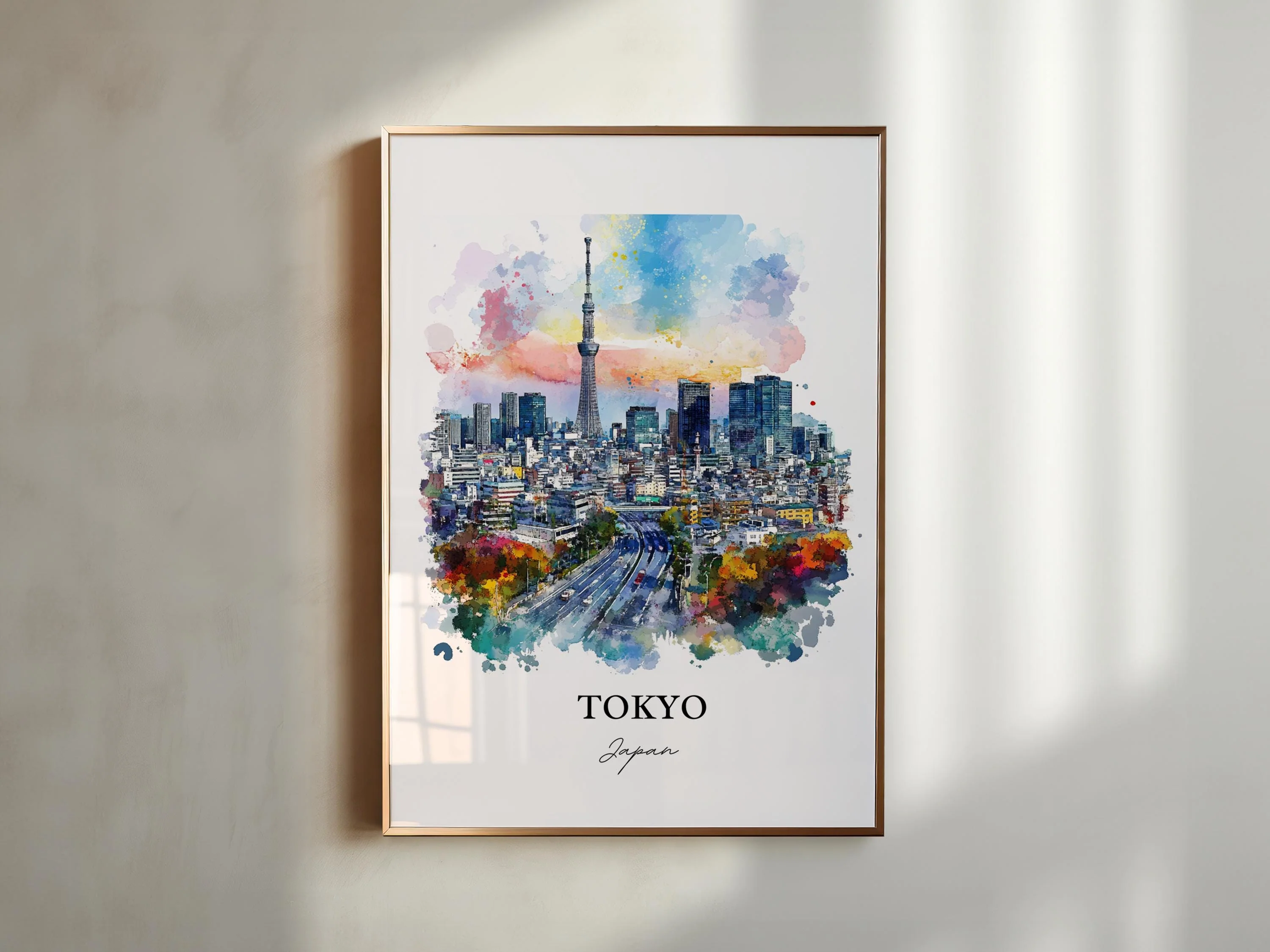 Tokyo, Japan – Watercolor Art Print - Image 4