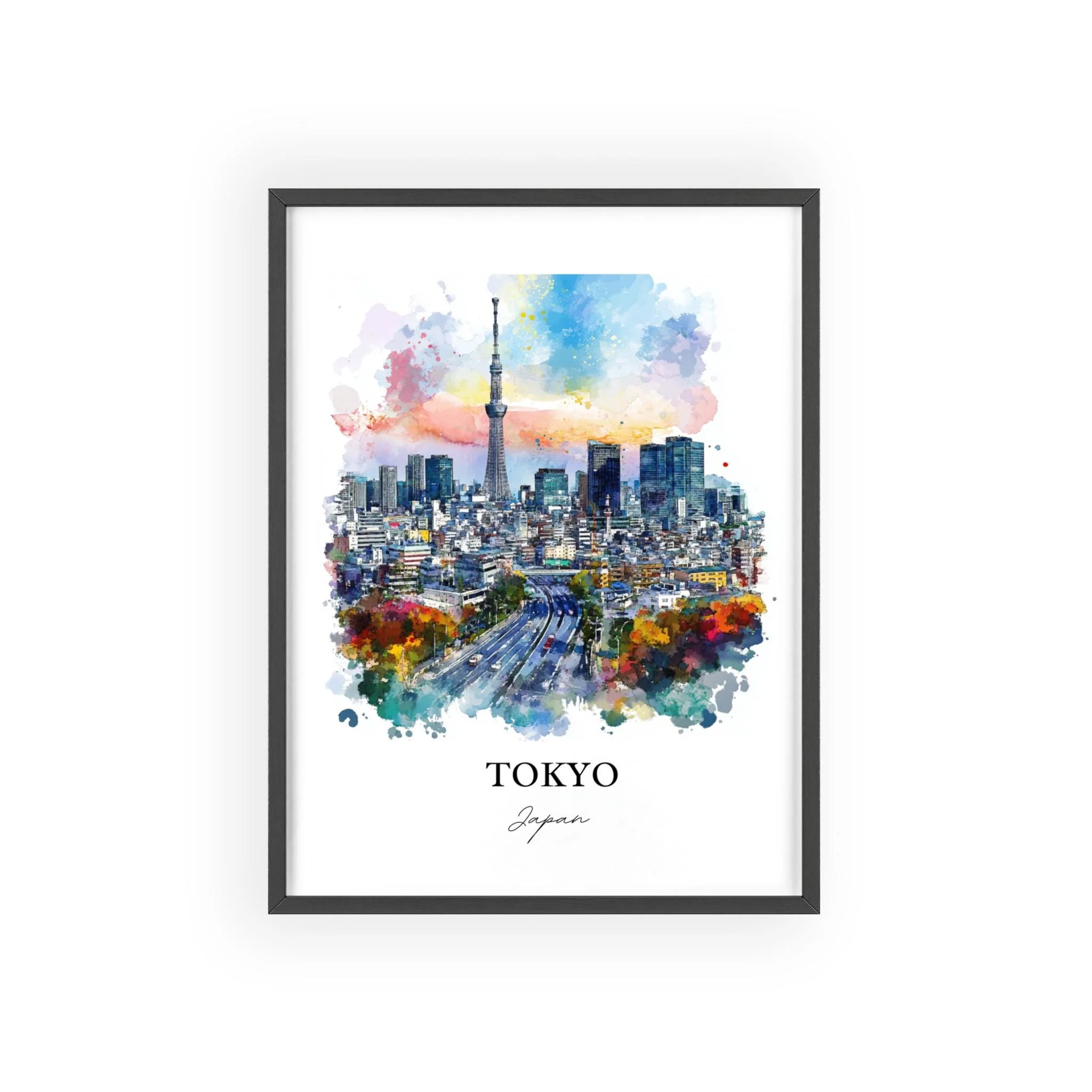 Tokyo, Japan – Watercolor Art Print - Image 7