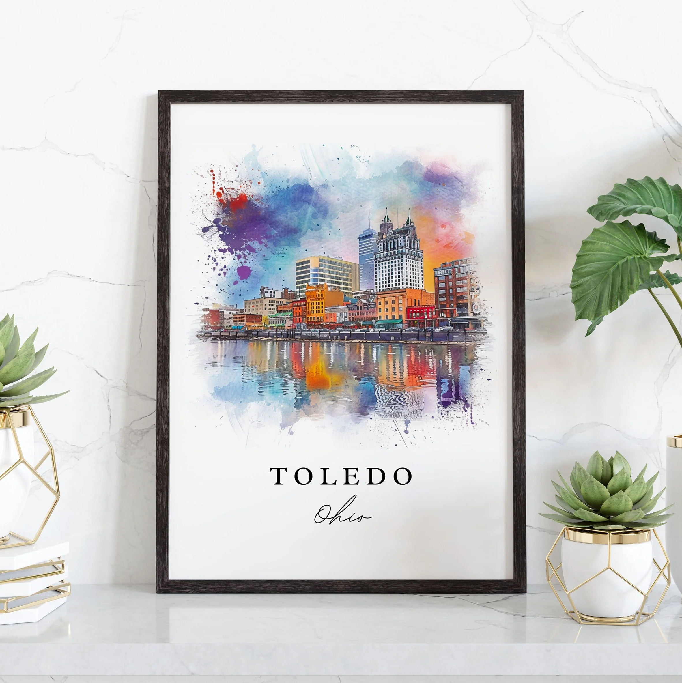 Toledo, Ohio, USA – Watercolor Art Print - Image 5