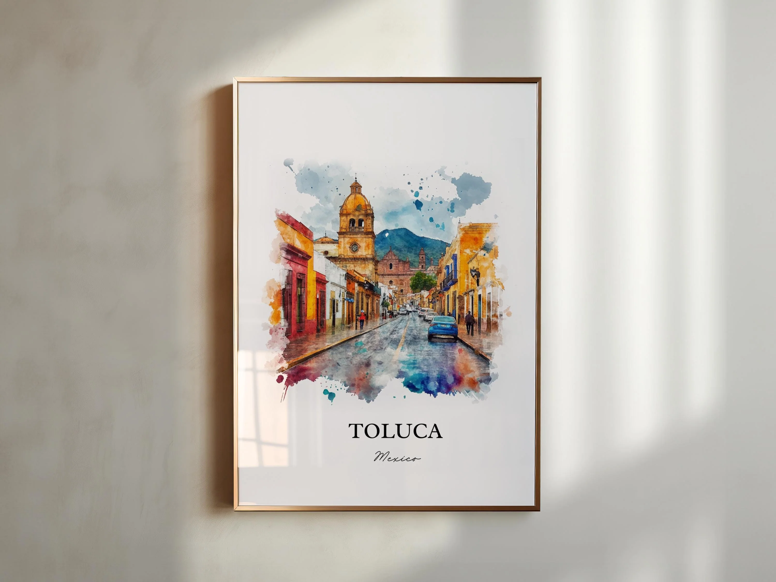 Toluca, Mexico – Watercolor Art Print - Image 3