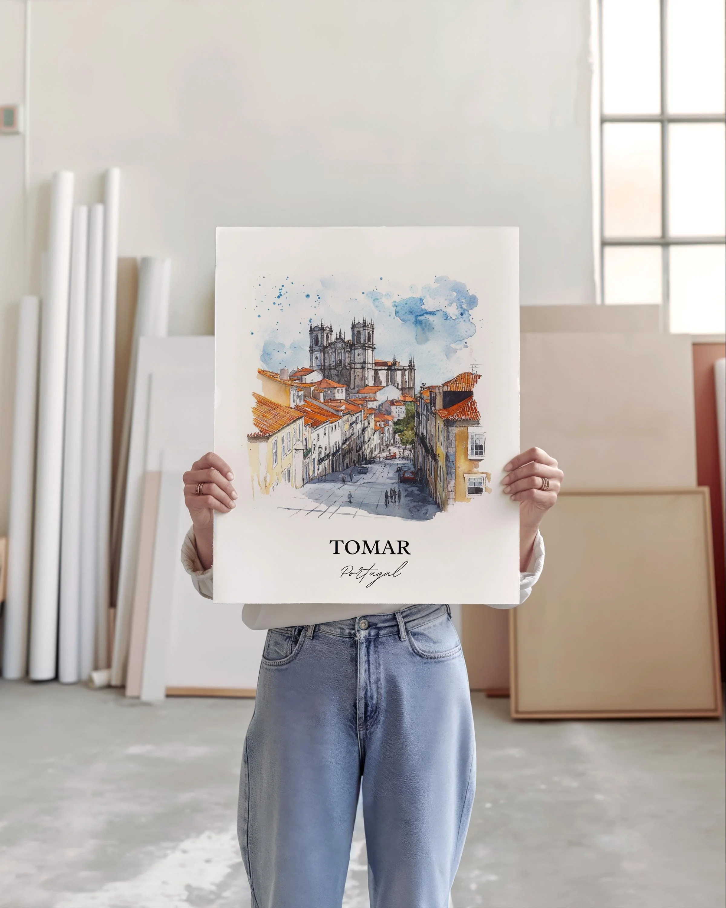 Tomar, Portugal – Watercolor Art Print - Image 6