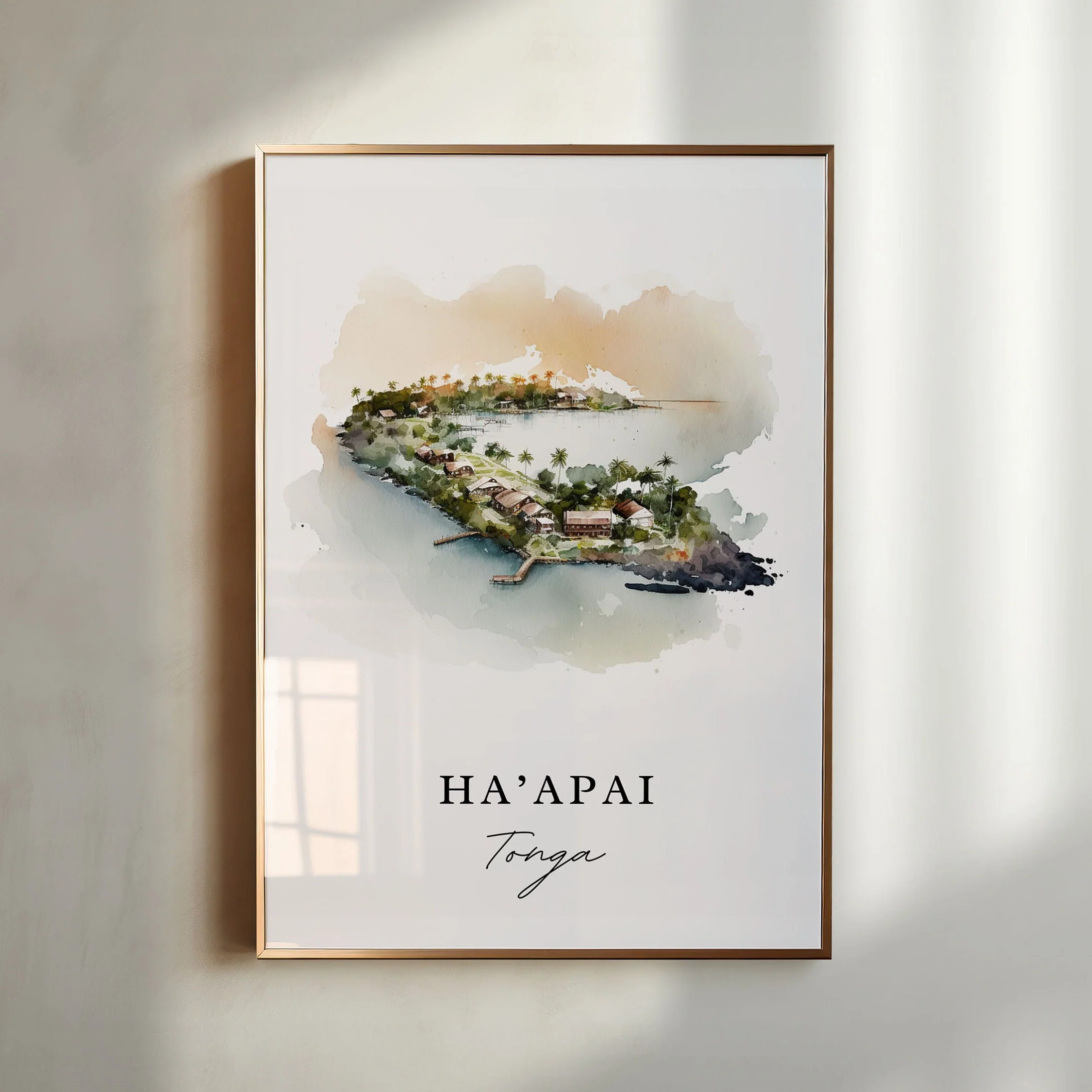 Ha'apai, Tonga – Watercolor Art Print
