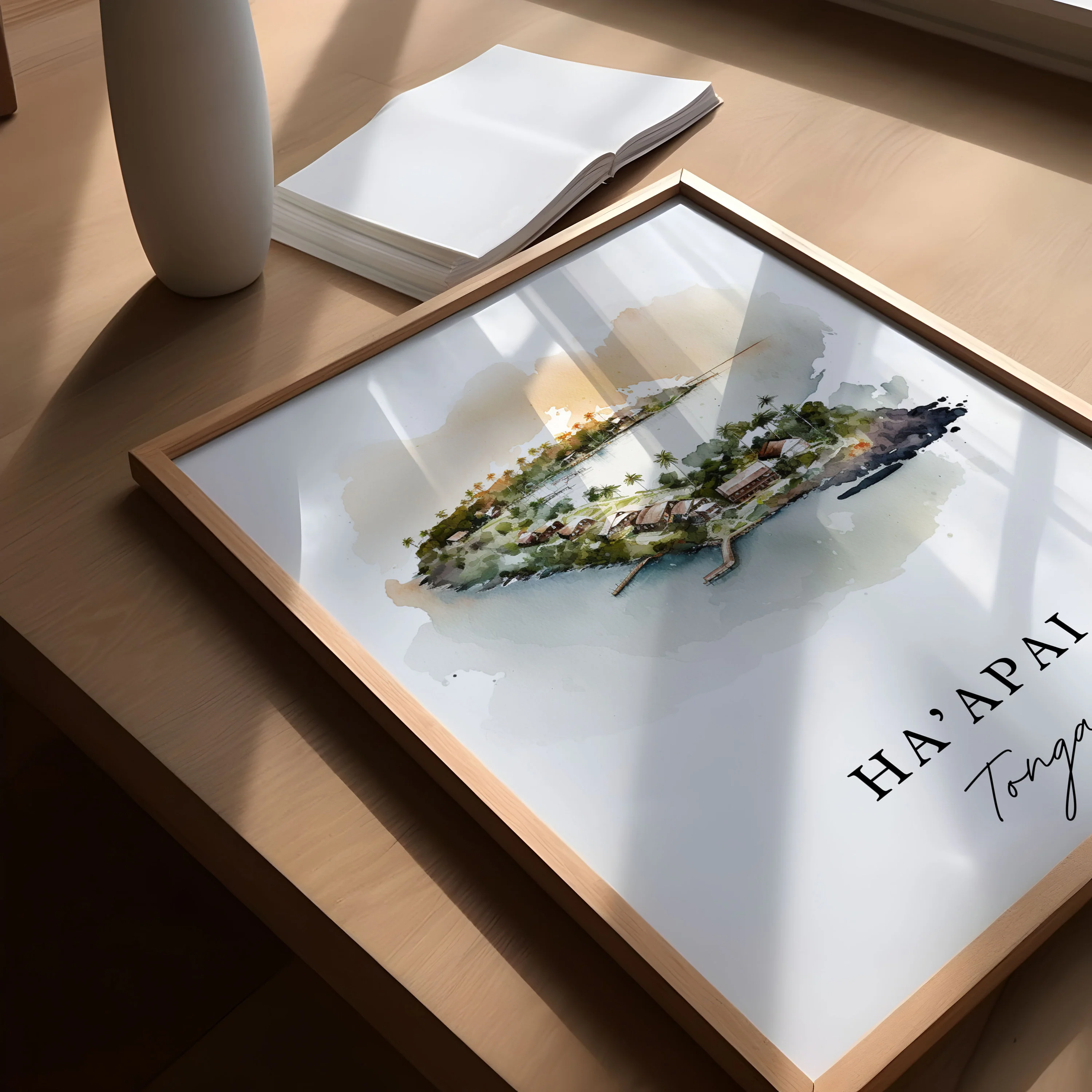 Ha'apai, Tonga – Watercolor Art Print - Image 2