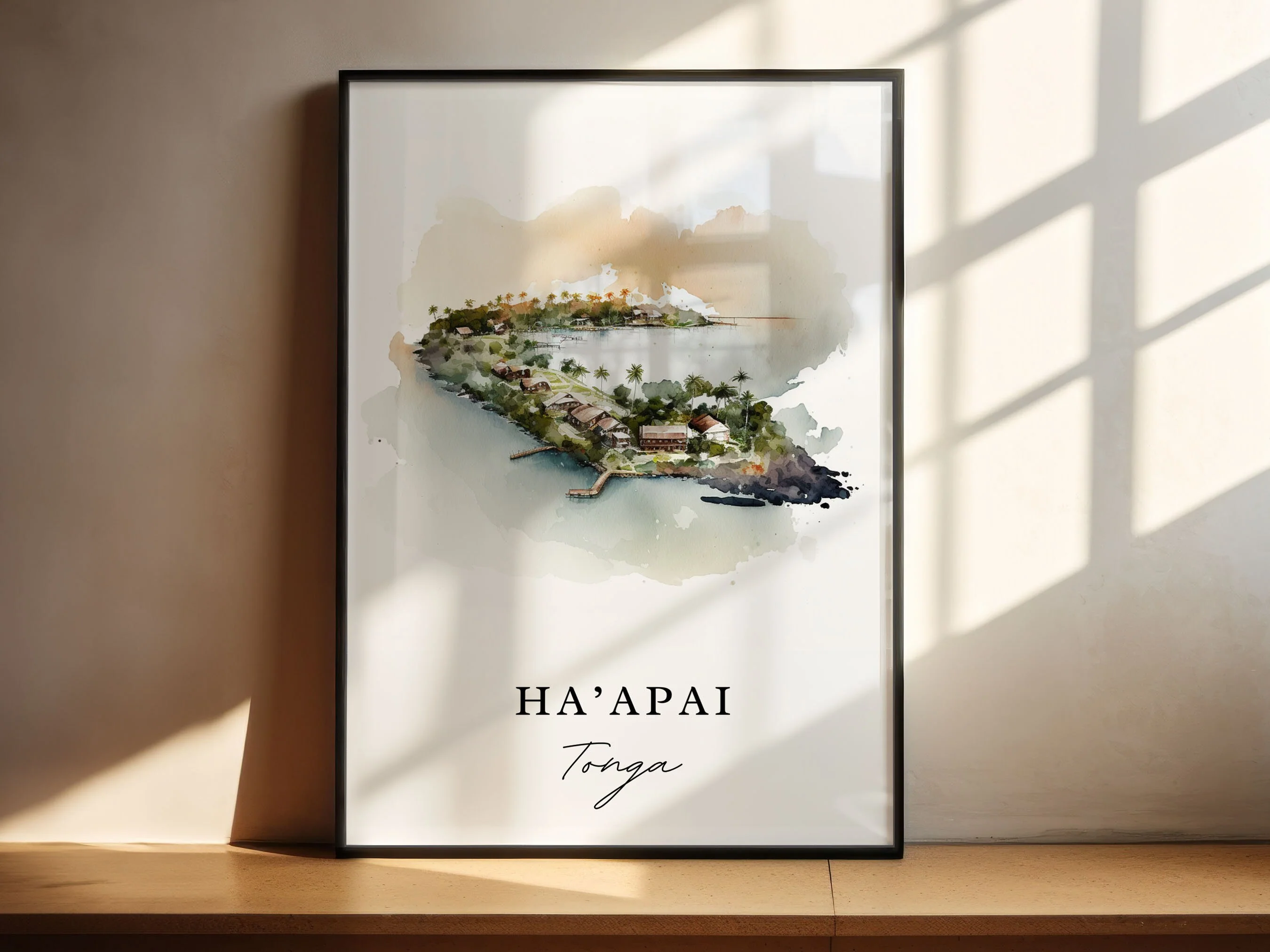 Ha'apai, Tonga – Watercolor Art Print - Image 4