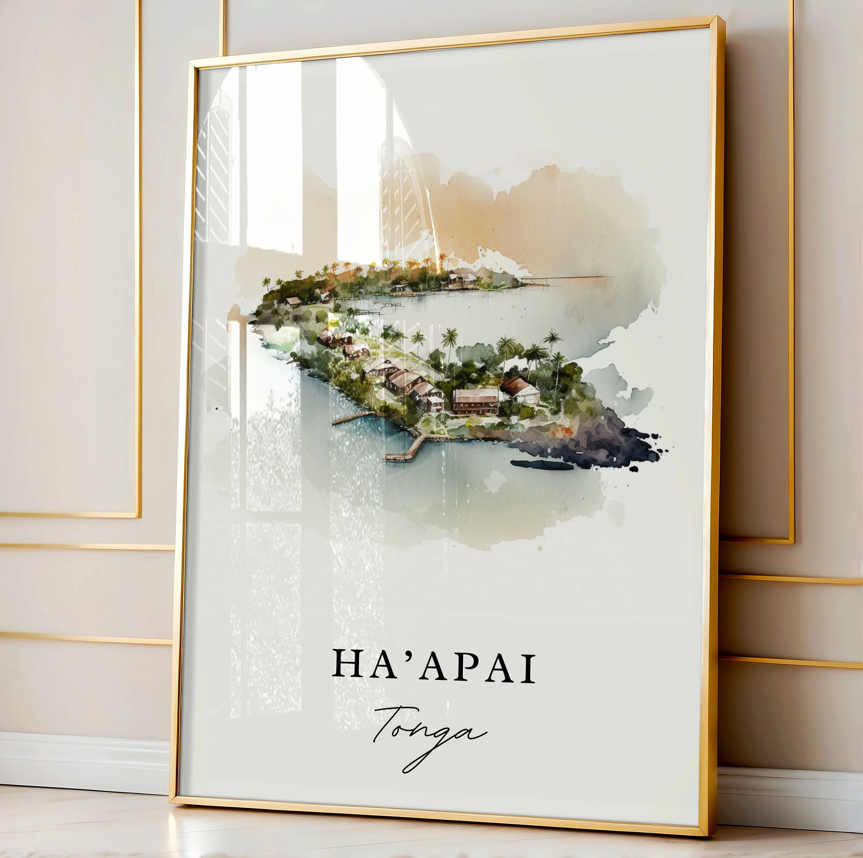 Ha'apai, Tonga – Watercolor Art Print - Image 5
