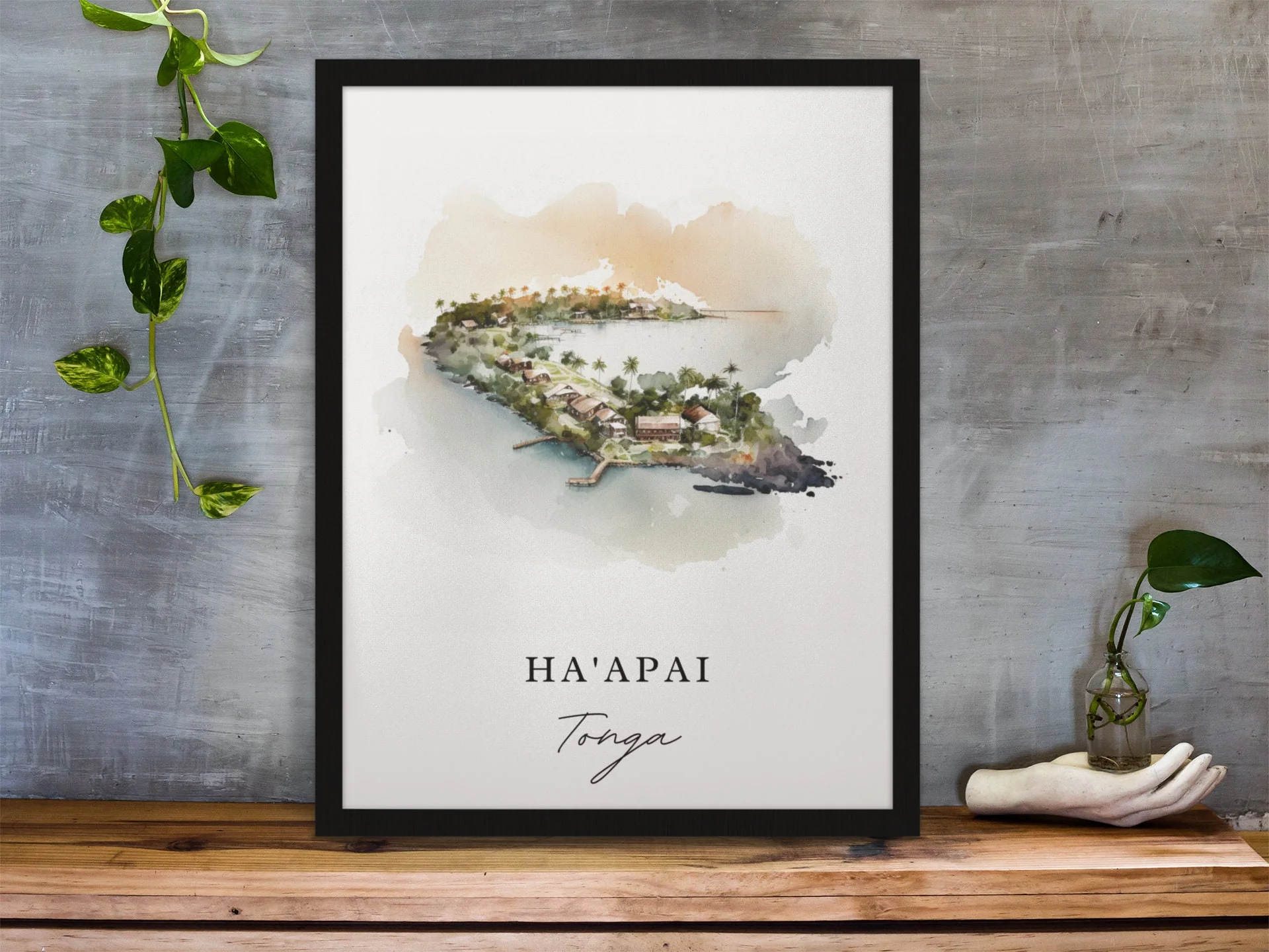 Ha'apai, Tonga – Watercolor Art Print - Image 6
