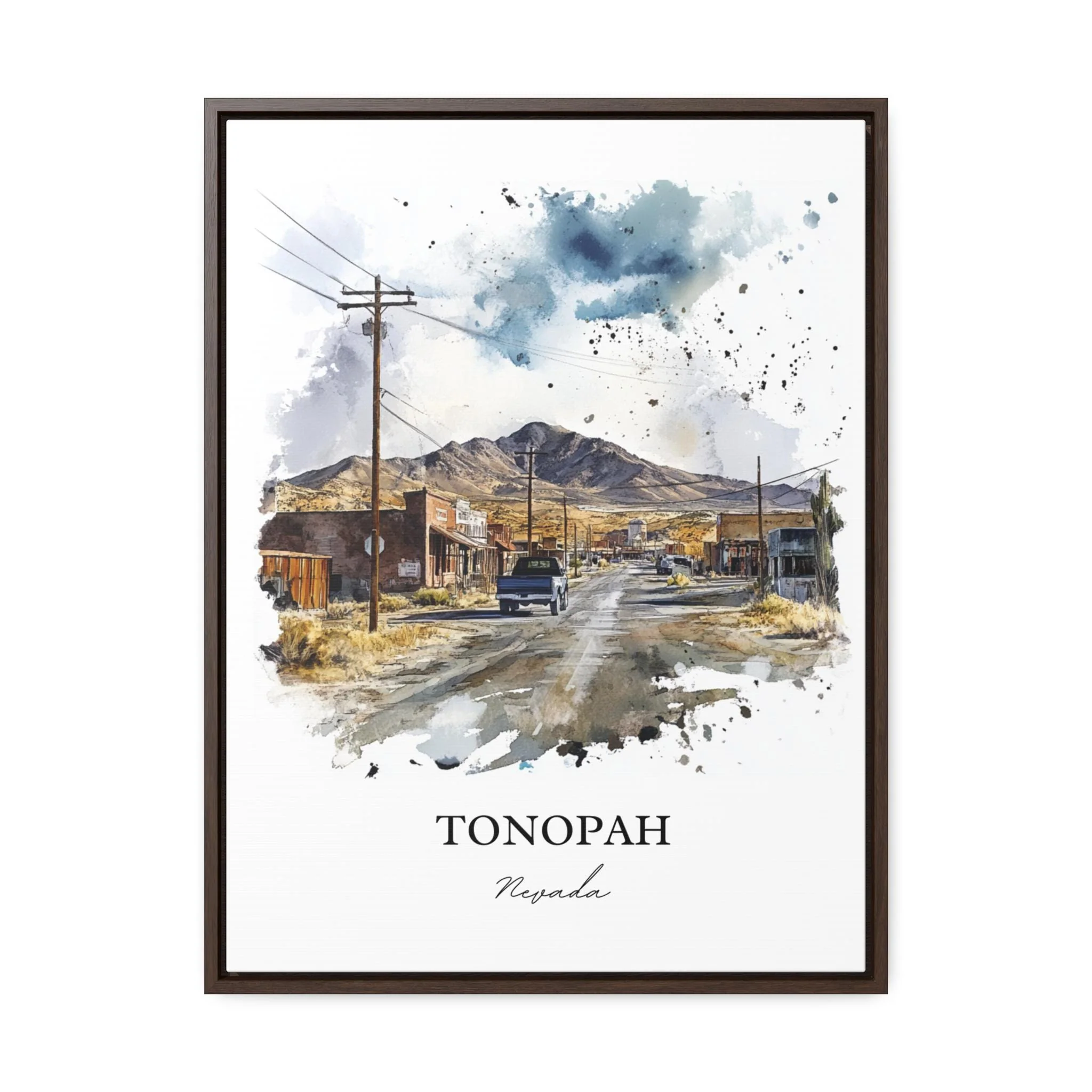 Tonopah, Nevada, USA – Watercolor Art Print - Image 7