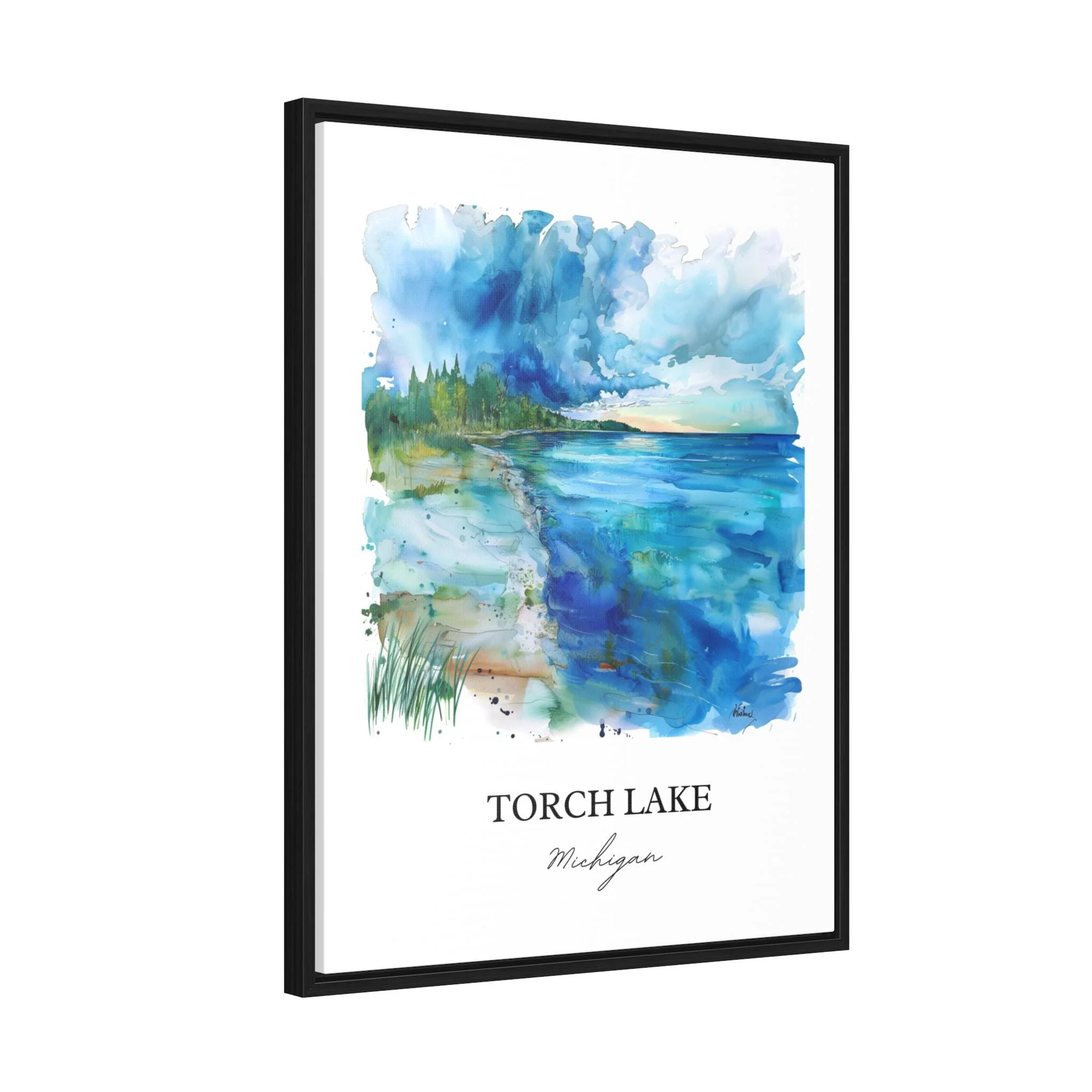Torch Lake, Michigan, USA – Watercolor Art Print - Image 8