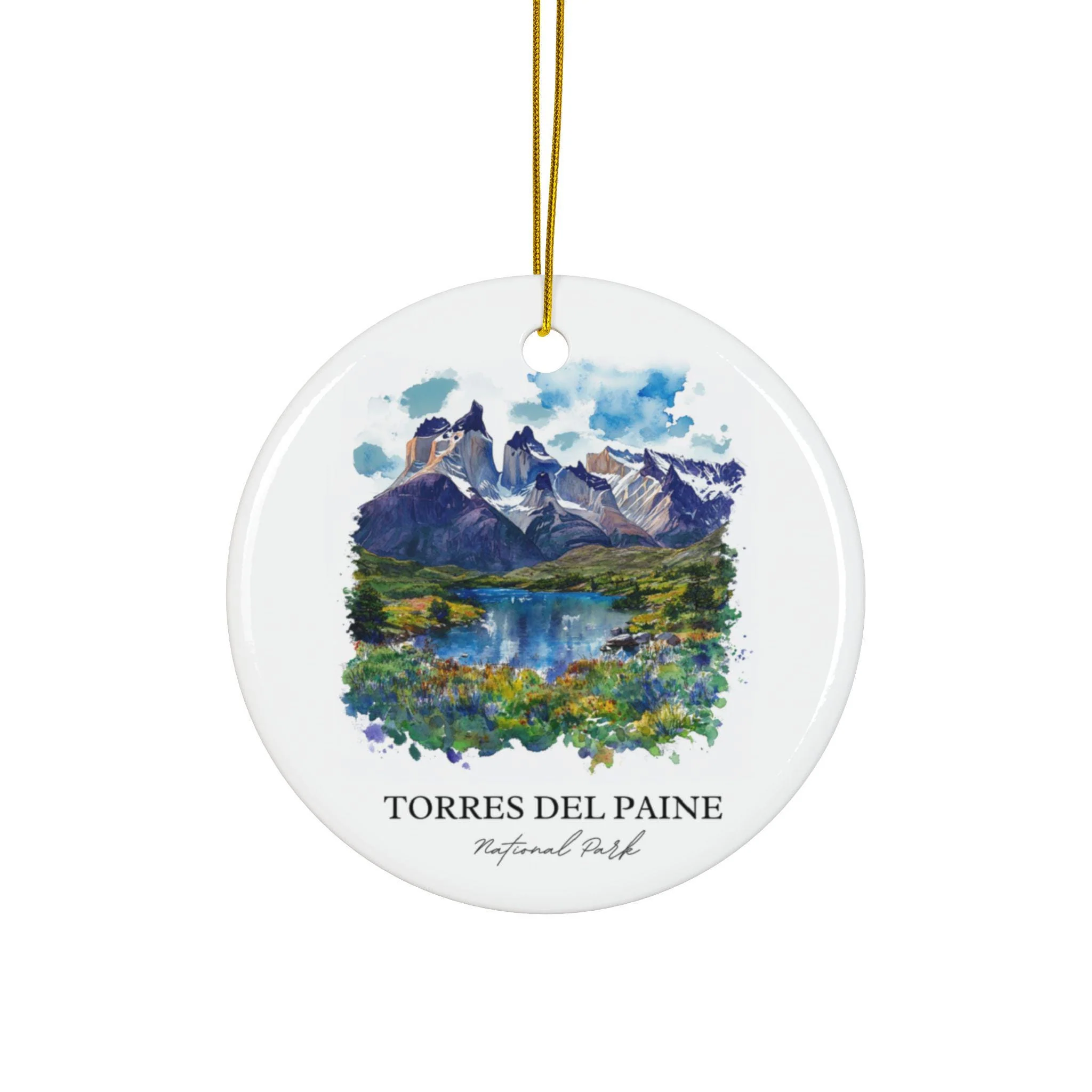 Torres Del Paine Ornament: Unique Torres Del Paine Souvenir, Torres Del Paine Xmas Decor, and Authentic Torres Del Paine Gift