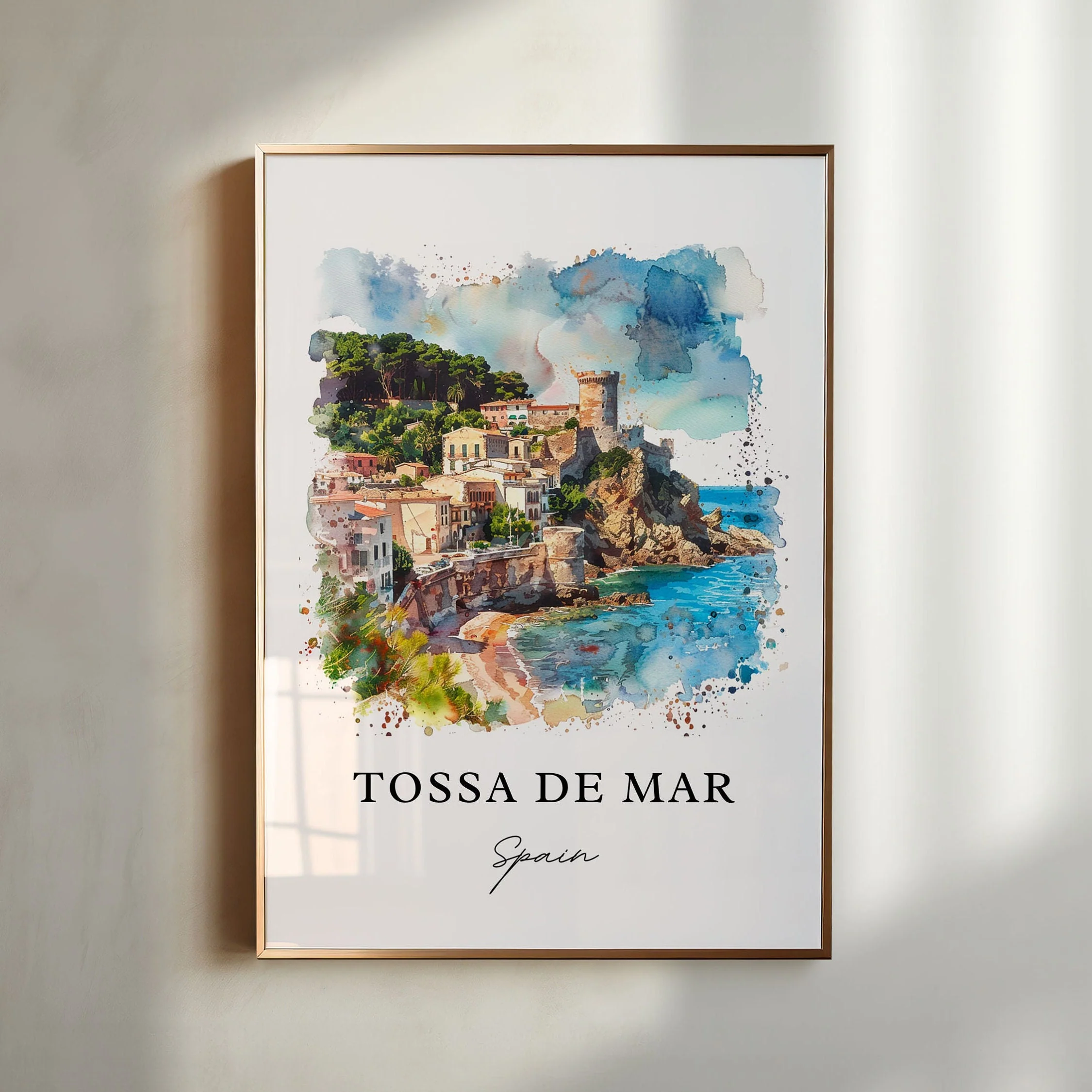 Tossa de Mar, Spain – Watercolor Art Print