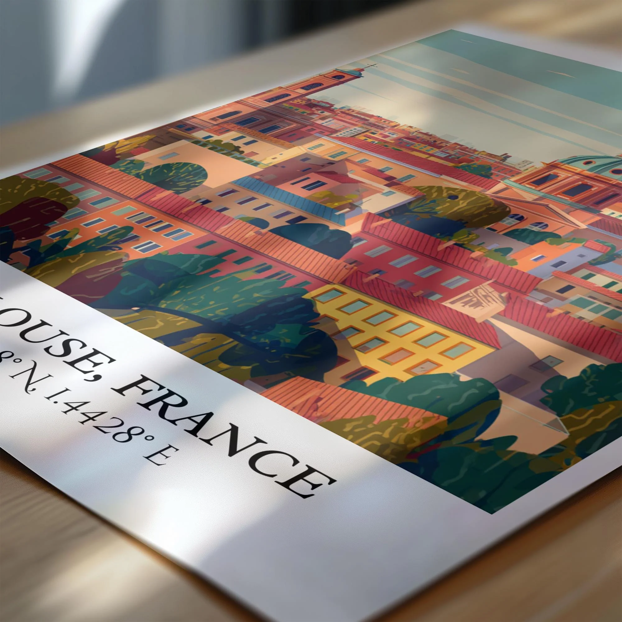 Toulouse, France – Watercolor Art Print - Image 2