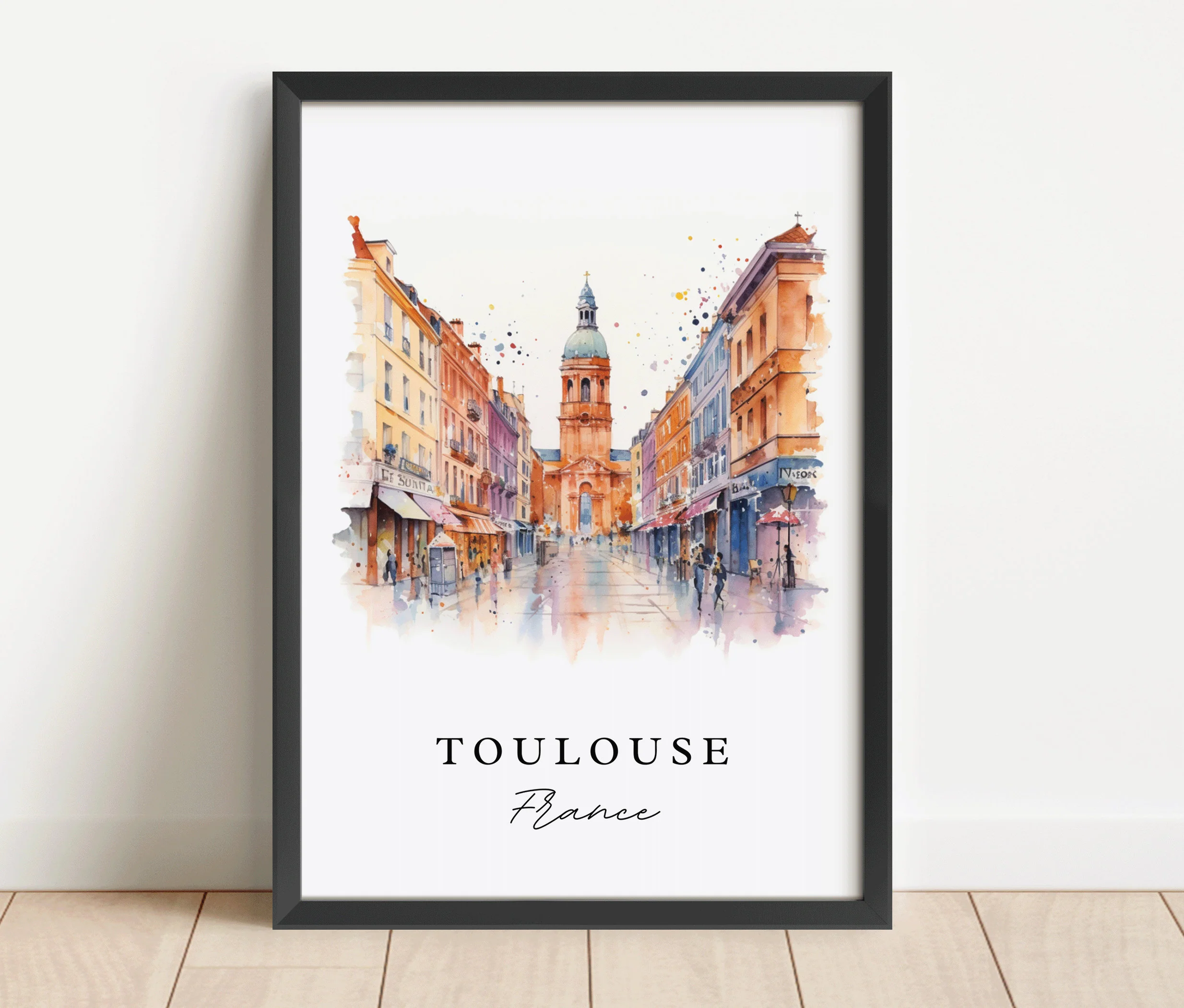 Toulouse, France – Watercolor Art Print