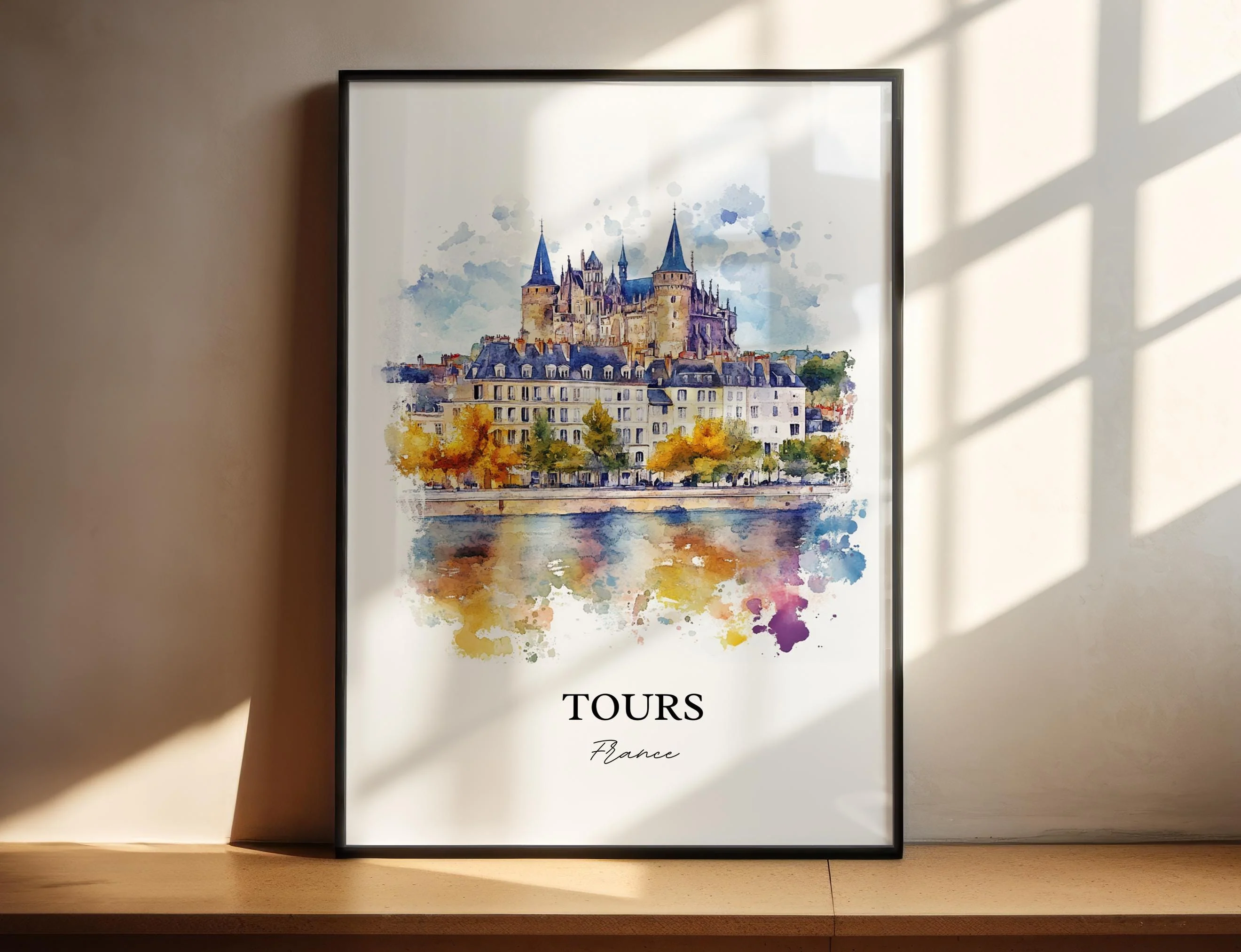 Tours, France – Watercolor Art Print