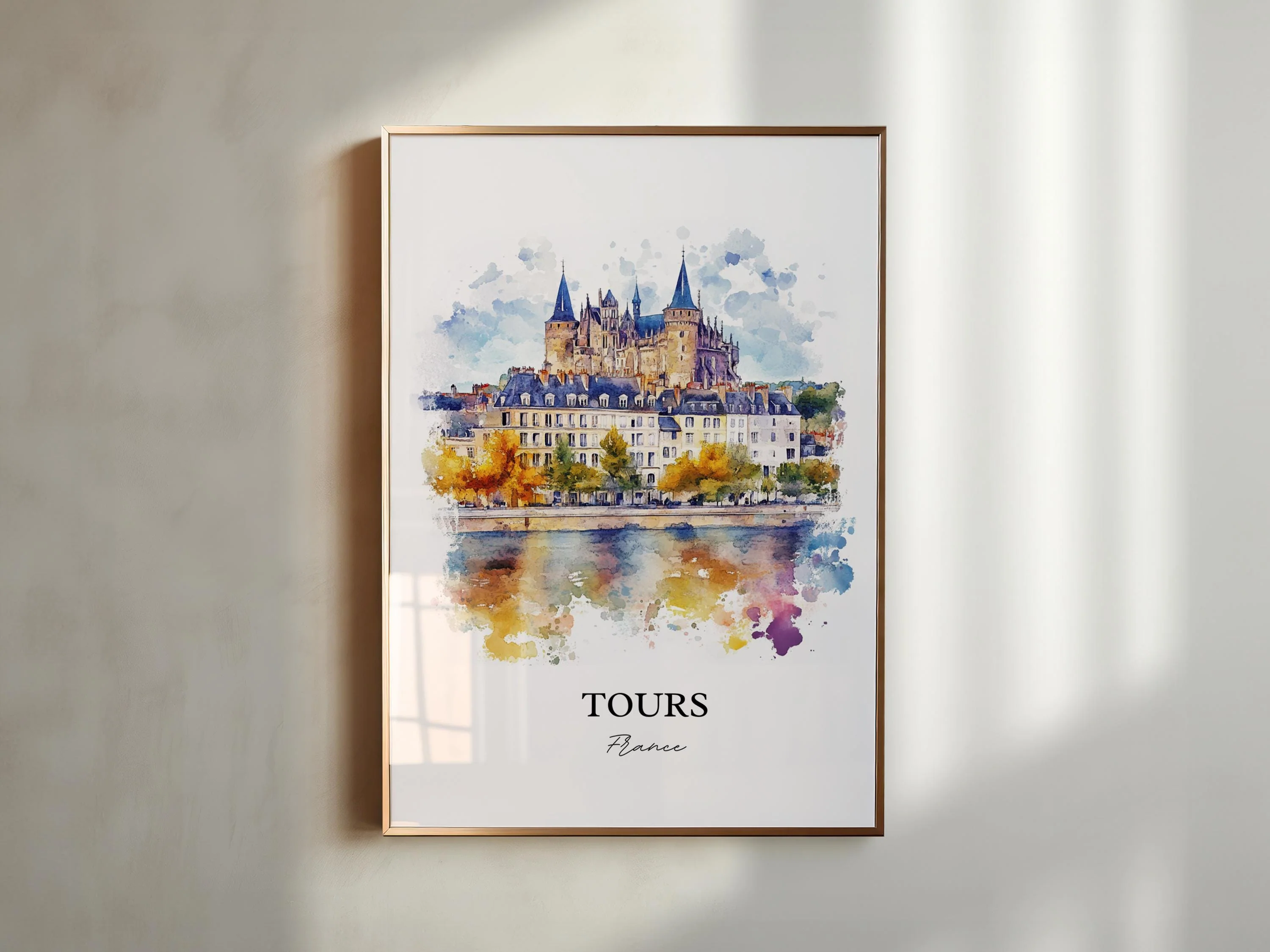 Tours, France – Watercolor Art Print - Image 5
