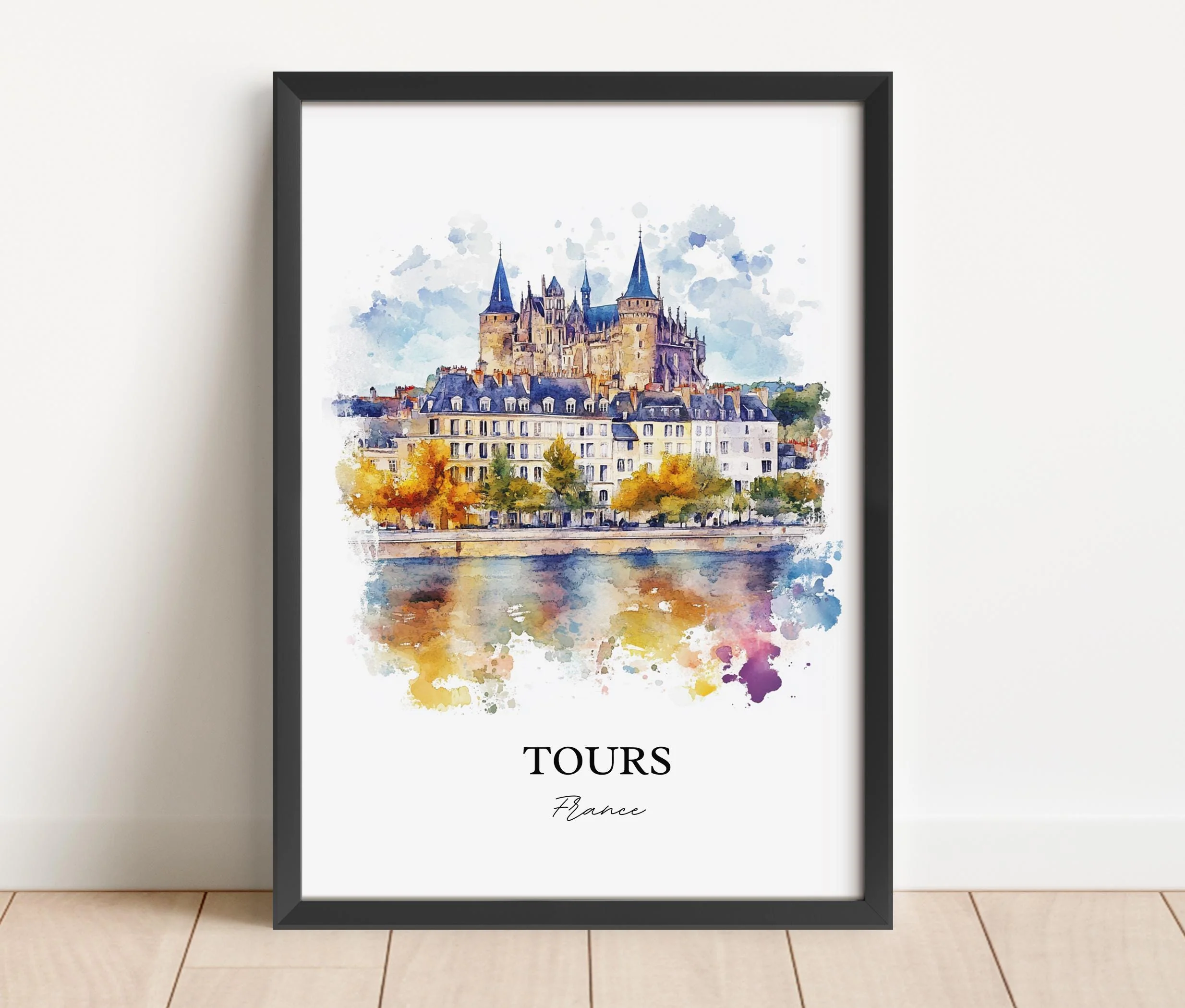 Tours, France – Watercolor Art Print - Image 6