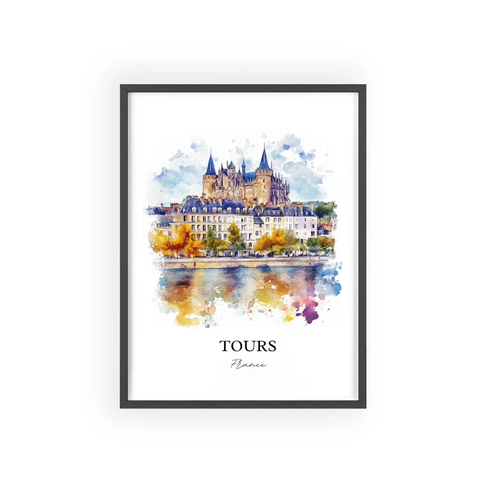 Tours, France – Watercolor Art Print - Image 7