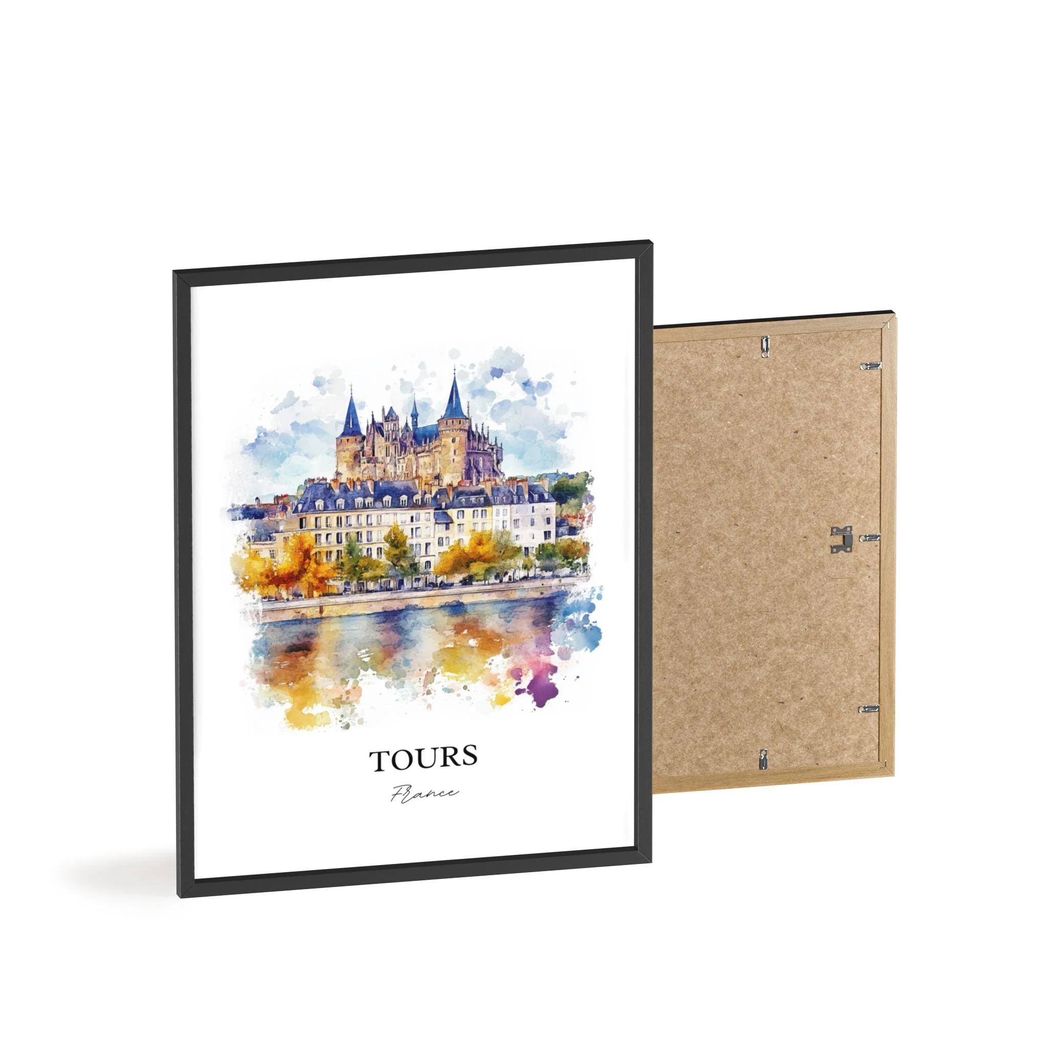 Tours, France – Watercolor Art Print - Image 8