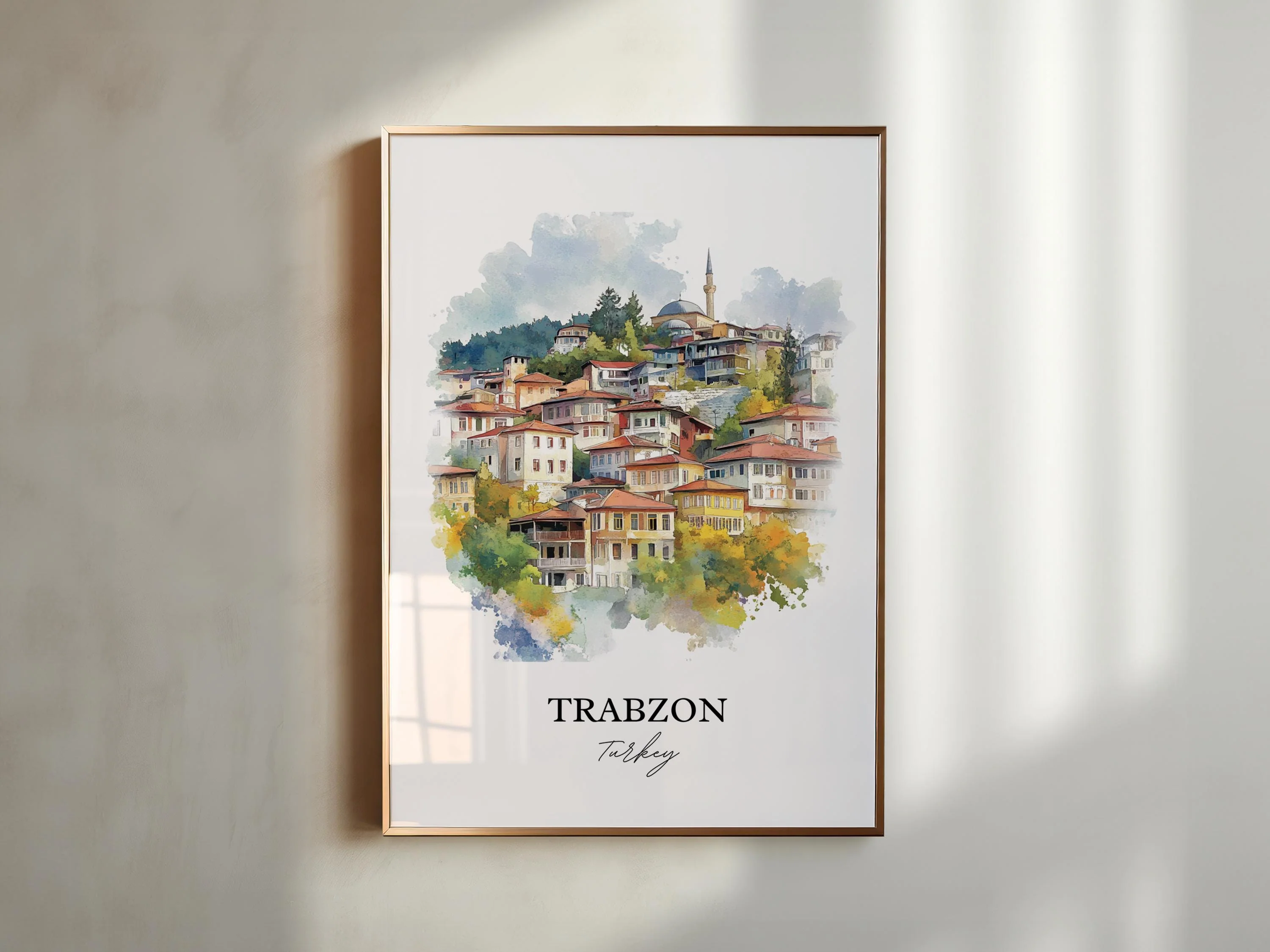Trabzon, Turkey – Watercolor Art Print - Image 3