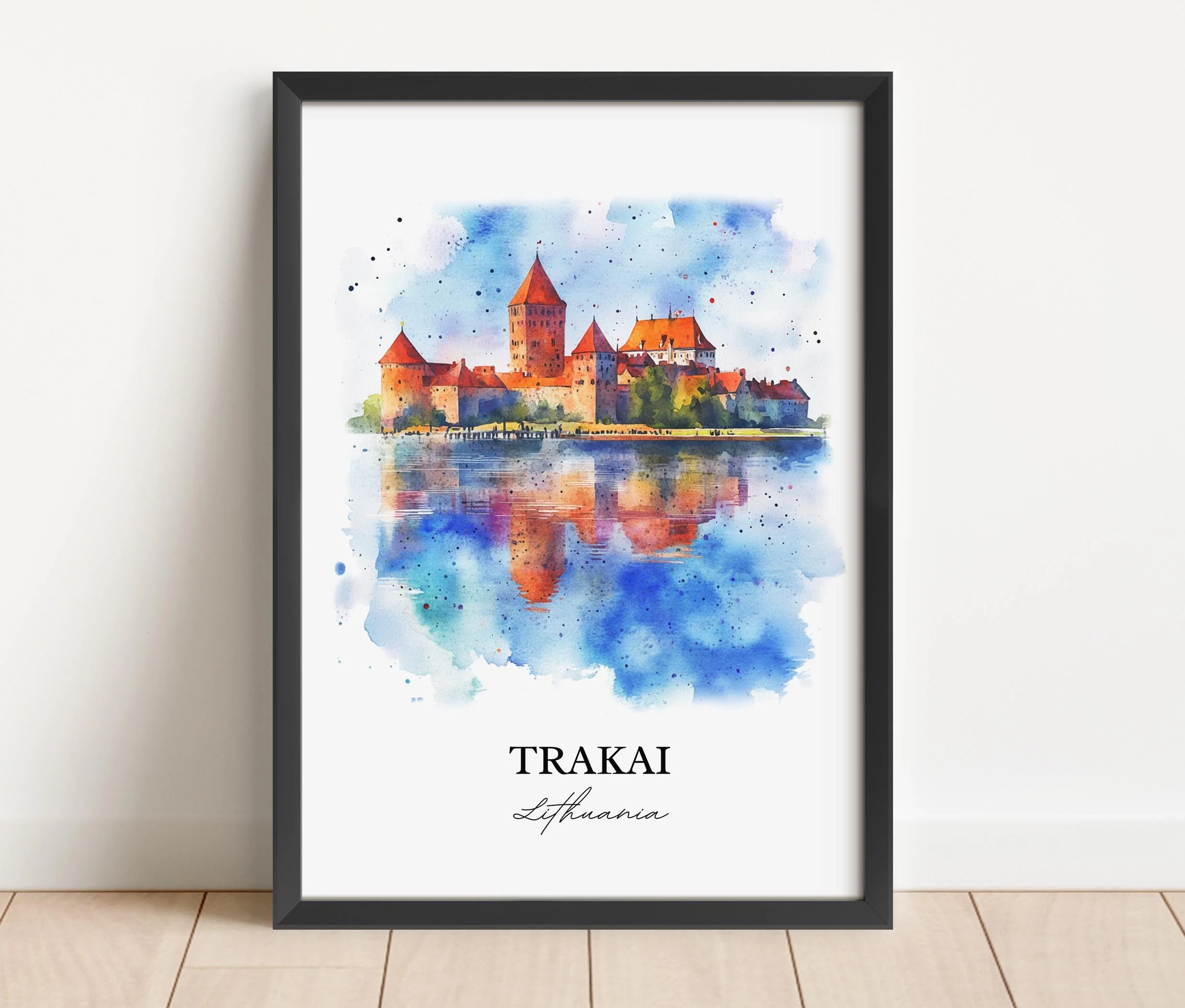 Trakai, Lithuania – Watercolor Art Print - Image 5