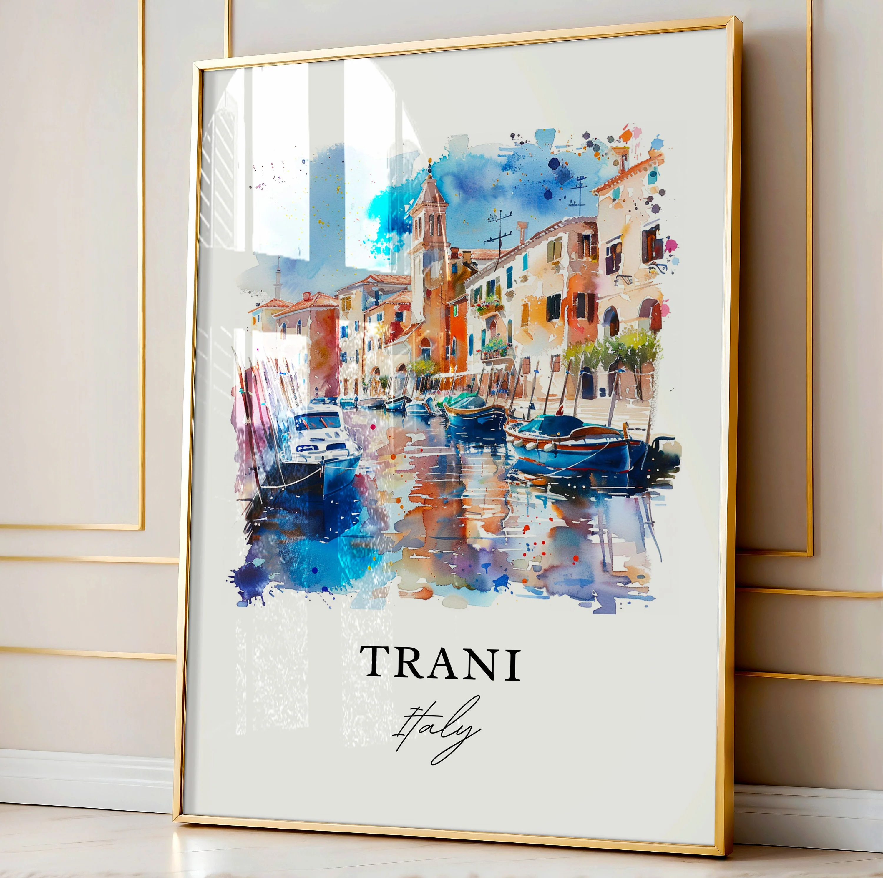 Trani, Italy – Watercolor Art Print - Image 4