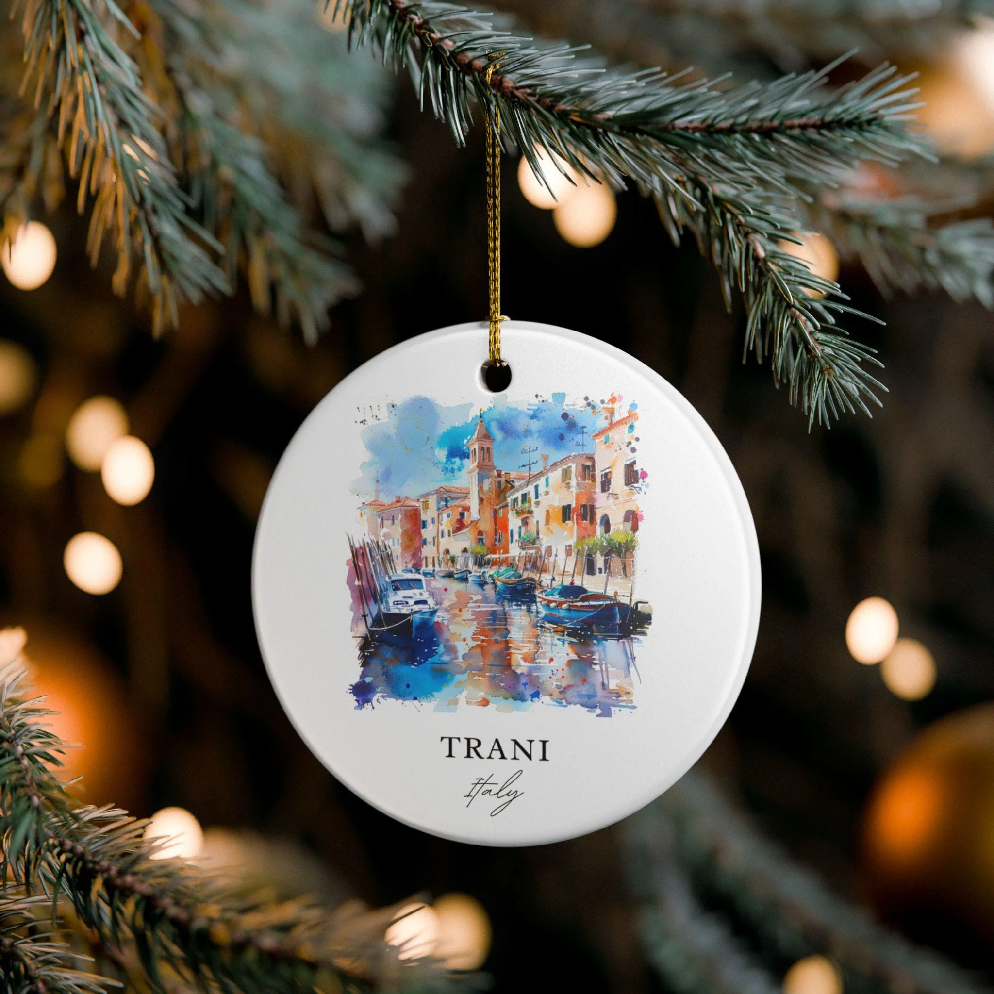 Trani Italy Ornament: Unique Trani Souvenir, Trani Italy Xmas Decor, and Authentic Trani Gift - Image 4
