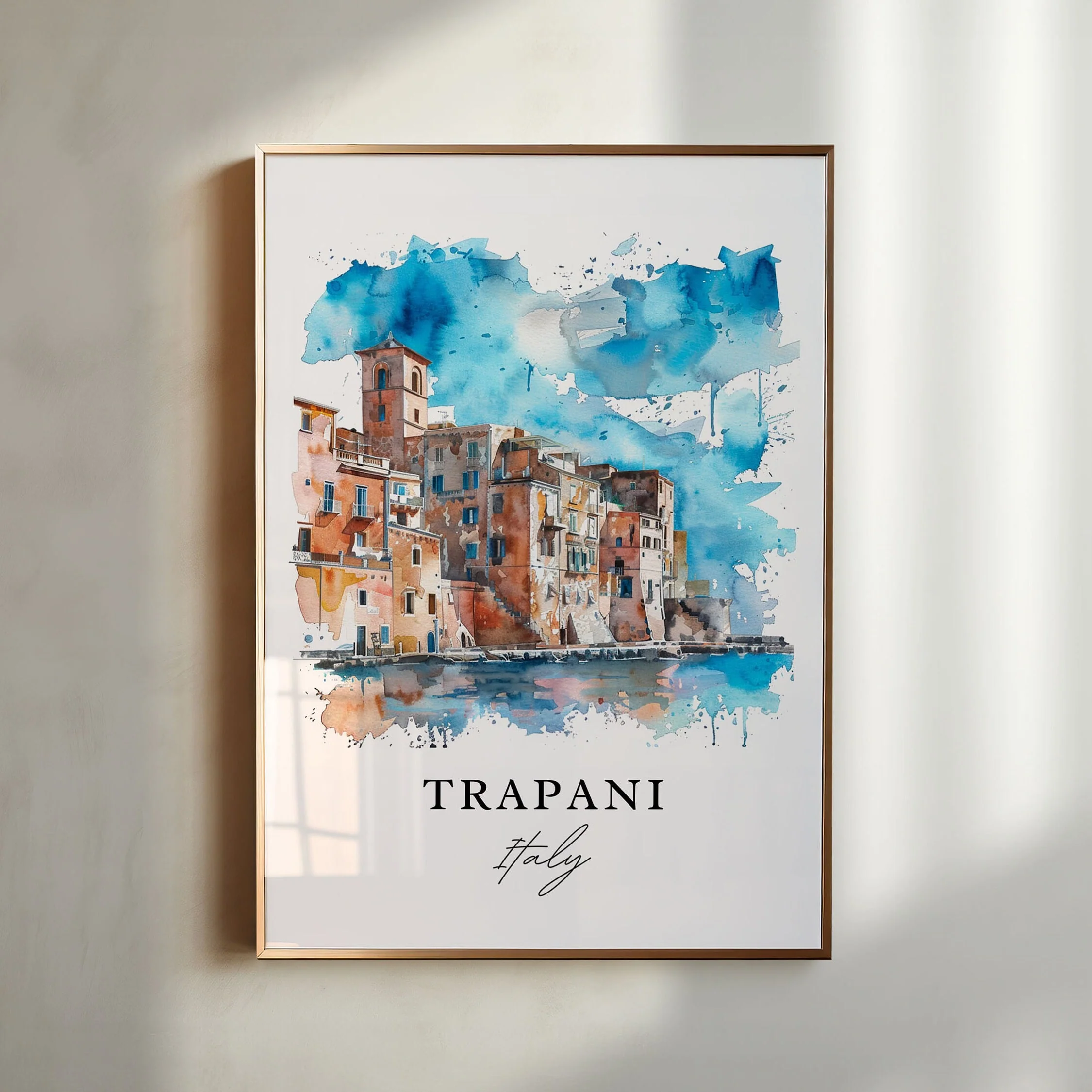 Trapani, Italy – Watercolor Art Print